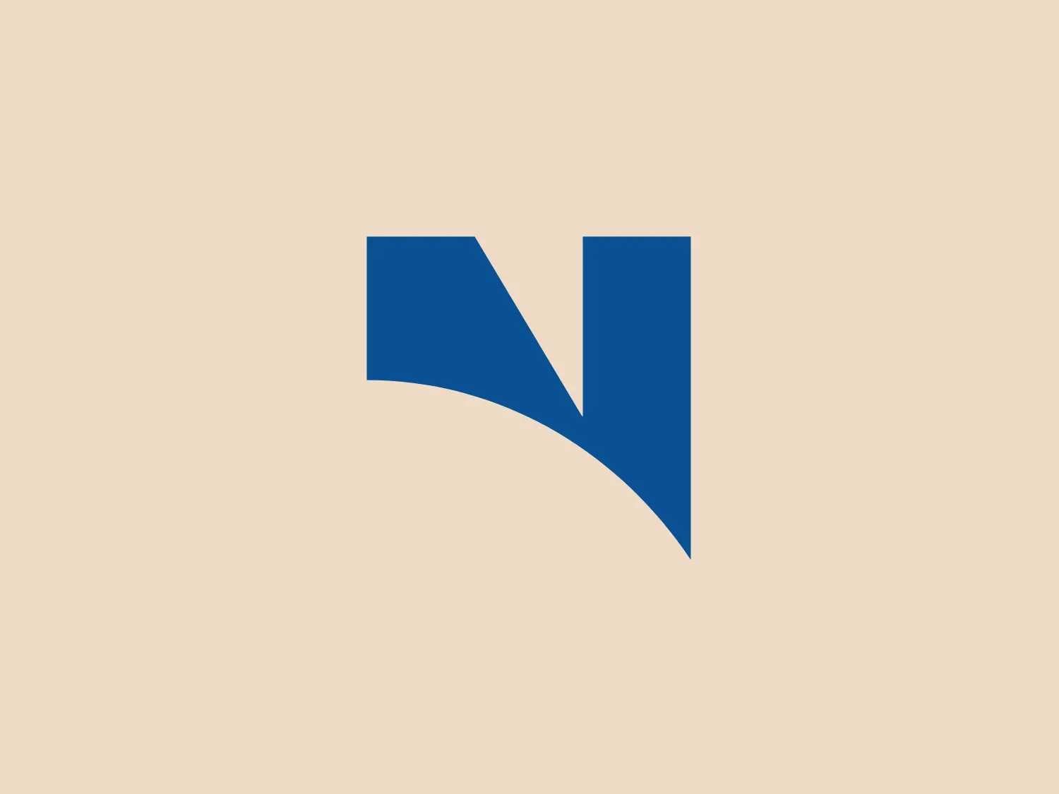 The Noranda logo features a bold, stylized letter "N" with a modern and simplistic design. It consists of two right-angled triangular elements arranged to create the illusion of a 3D effect, implying a folding motion or a corner being turned. The color of the "N" is a deep, solid blue, conveying a sense of professionalism and reliability. The design is clean, with no additional embellishments, giving it a contemporary and versatile appearance that could be used for a variety of corporate or technology-focused branding purposes.