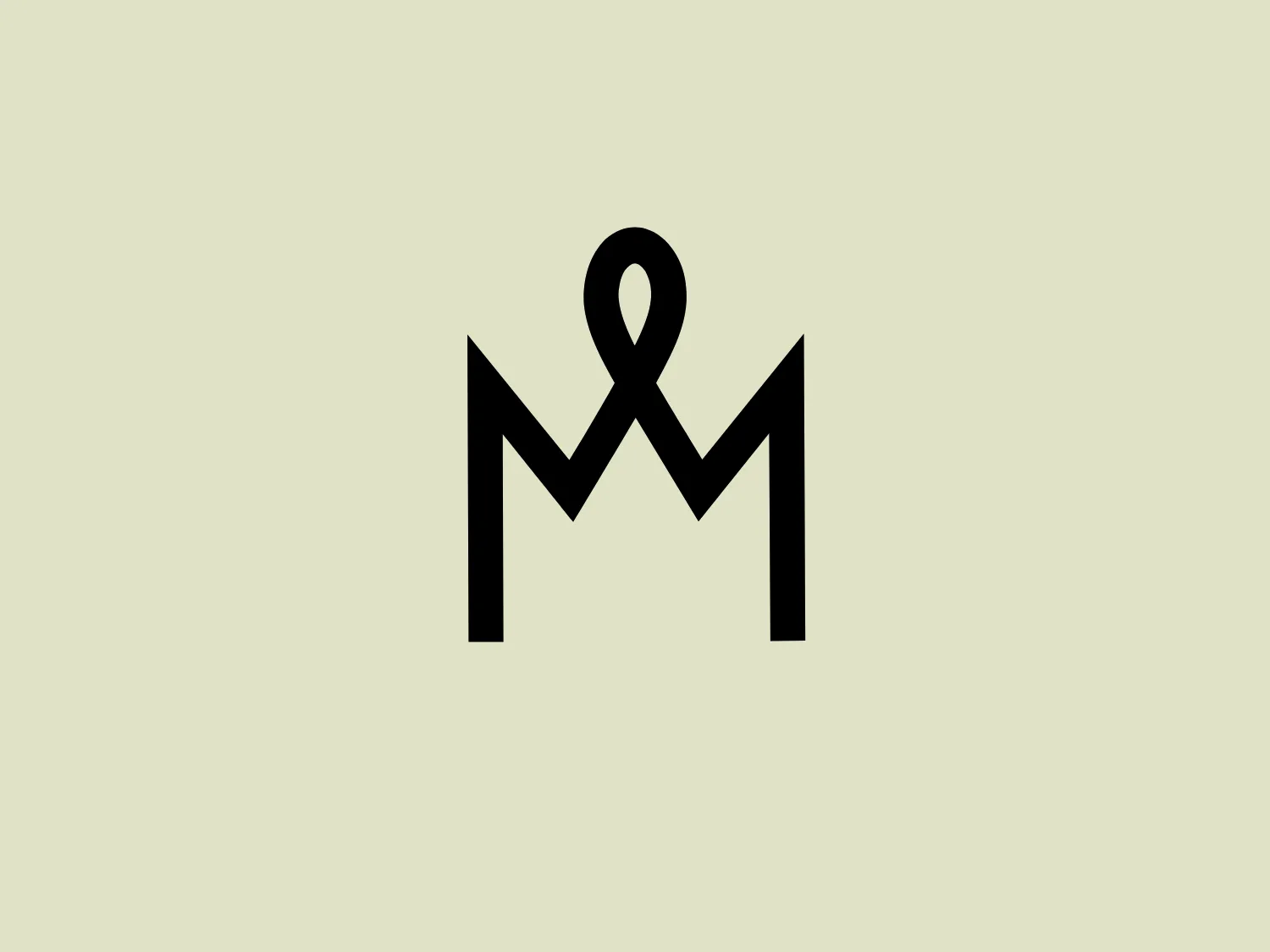 The Ilkka Marttiini monogram logo is a modern, minimalistic design featuring black, linear elements with sharp angles and a smooth circular shape at the center, connecting the mirrored 'M' characters. Its strong use of negative space allows the forms to stand out with clarity and precision, while the balance of straight lines and a central loop creates an intriguing visual. The design carries a sense of sophistication and simplicity and suggests a contemporary or technological aesthetic.