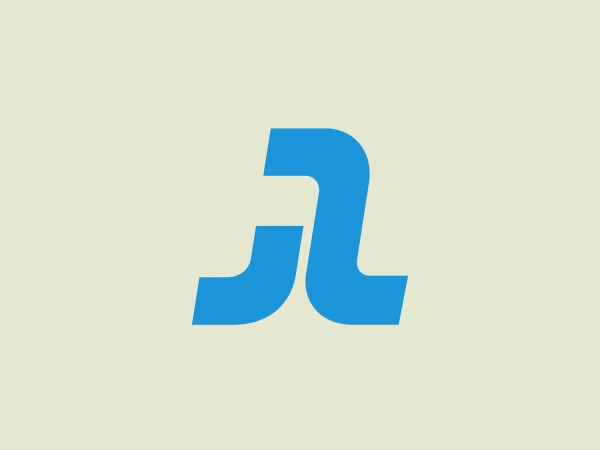 The De Amersfoortse logo features a stylized blue "λ" letter, representing the lowercase lambda from the Greek alphabet. Its design is modern and minimalistic, with subtle curves and sharp angles blending to form a clean, distinctive shape. The logo is solid, with no gradients or shading, and the blue hue suggests reliability and professionalism. The overall design conveys simplicity and could be easily recognized even at smaller sizes, making it effective for diverse applications.