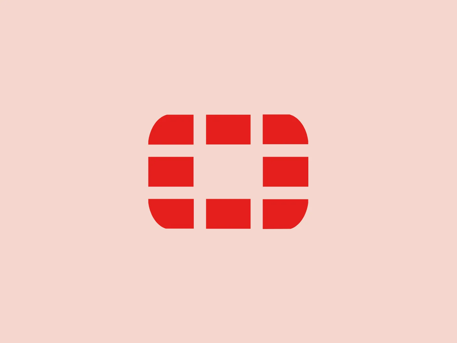 The Fortinet logo features a bold, geometric design consisting of two rows of three square shapes each. The squares are colored red and are arranged to leave space in between, forming a rectangle with a grid-like pattern. The logo has a modern and clean look with a sense of structure and simplicity. The use of solid colors and the absence of additional embellishments give it a striking and easily recognizable appearance.