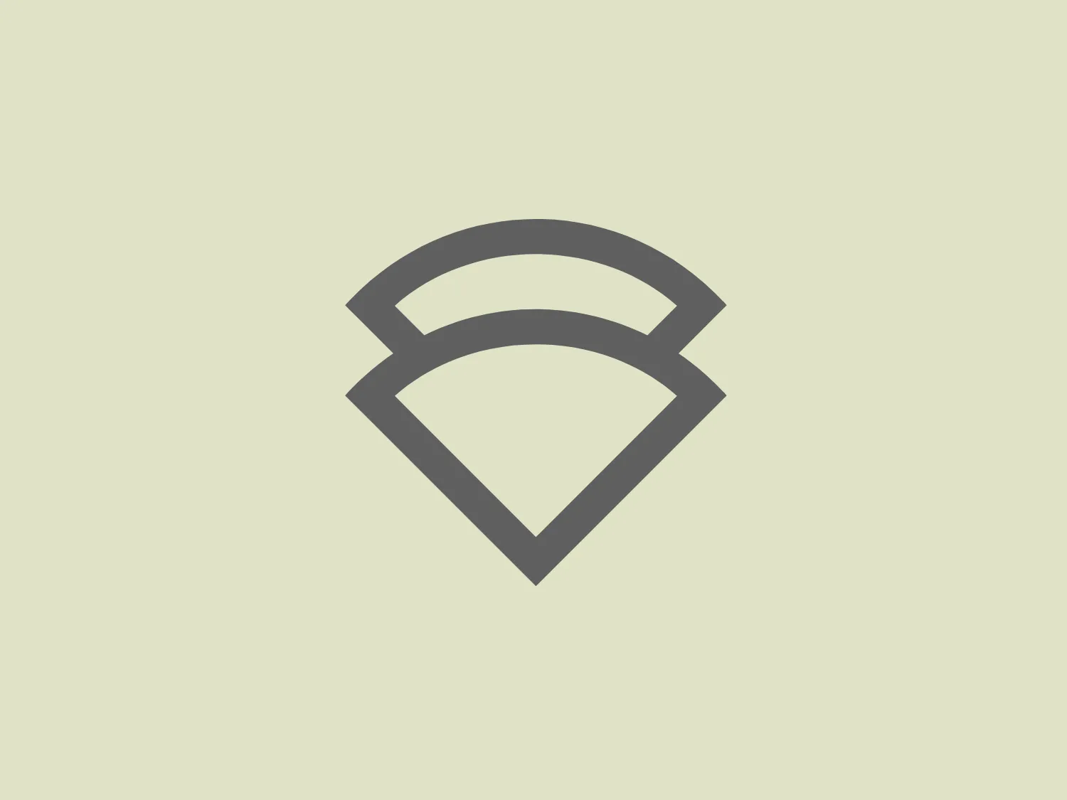 The image portrays a stylized, abstract shield or pointed marker composed of golden-yellow lines, creating a sense of movement and direction. The two main elements include an arched section resembling a horizon or a sunrise, and a pointed bottom section. The negative space in the center draws the eye. Overall, the logo embodies a modern, clean aesthetic that implies innovation, precision, protection, and guidance.