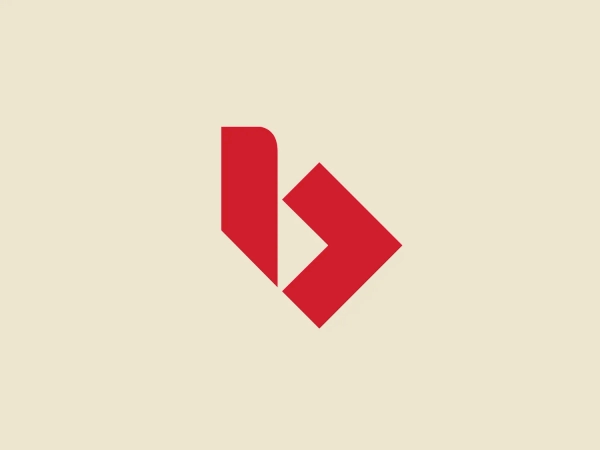 The logo for Bike Exchange features a modern, minimalist design composed of bold, solid red geometric shapes. The angular and clean lines create a sense of movement, resembling arrowheads or fast-forward symbols, conveying progress and action.