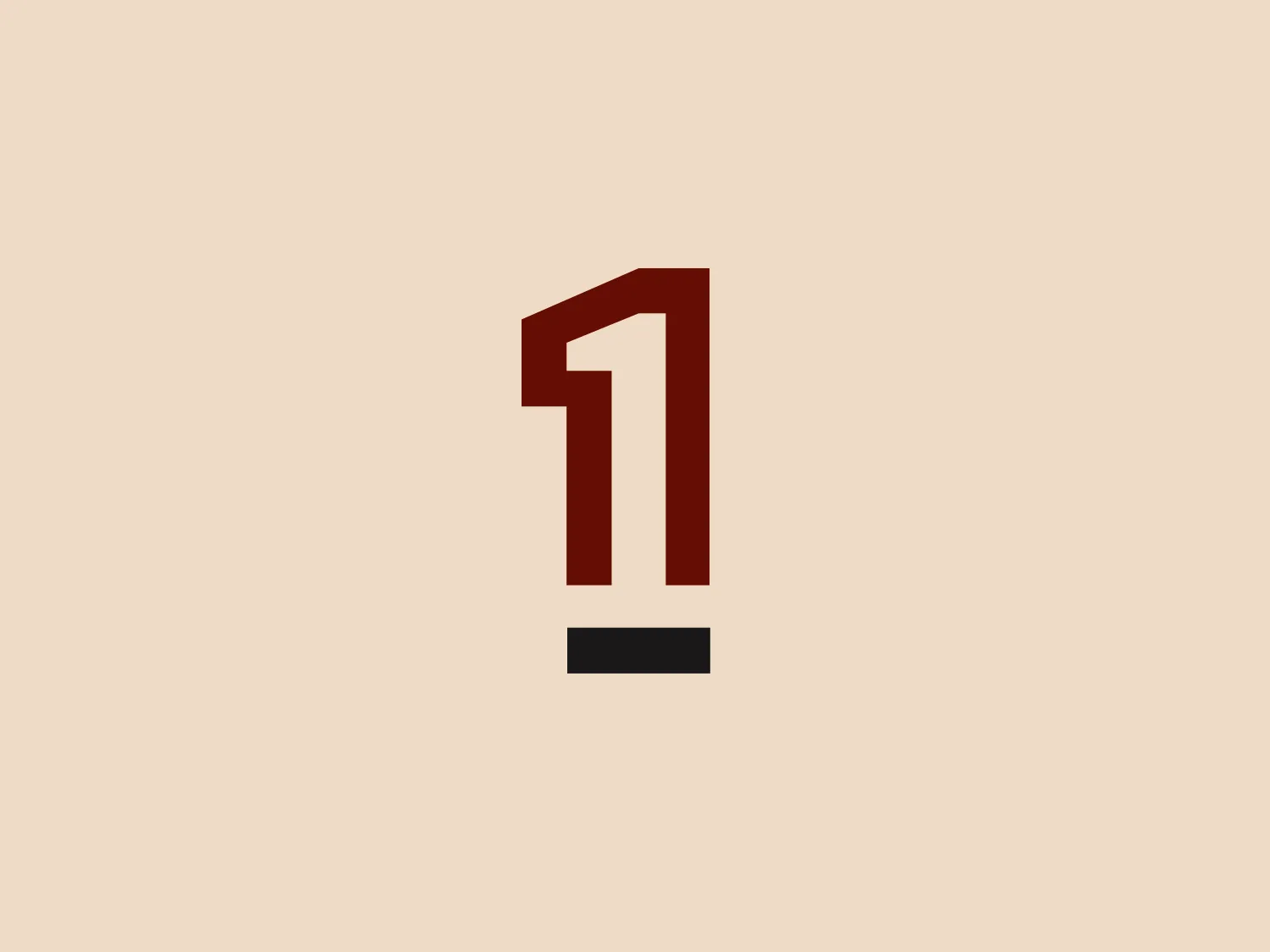 The logo of First Bank FC features a stylized number "1" with a bold and modern design. The figure is predominantly a deep, rich red color with a strong vertical presence. It features straight edges and a thick, uniform weight, creating a sense of stability and power. The bottom of the "1" has a unique characteristic—a horizontal black line that distinguishes the base, adding depth and contrast to the design. The overall aesthetic is clean, minimalistic, and would likely stand out well against a simple, light background.