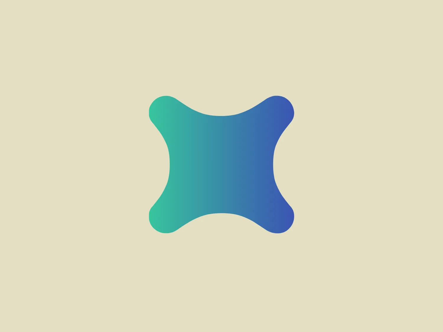 The Xamoom logo features an abstract, blob-like shape with a fluid, organic form that resembles a splash or amoeba. It has a gradient color transition from teal on the left side to a deep blue on the right, giving it a cool and modern vibe. The smooth curvature of the edges and the harmonious flow of colors create a dynamic and inviting aesthetic. It suggests innovation and adaptability, with a sleek and contemporary feel that could be well-suited to a tech company or creative industry.