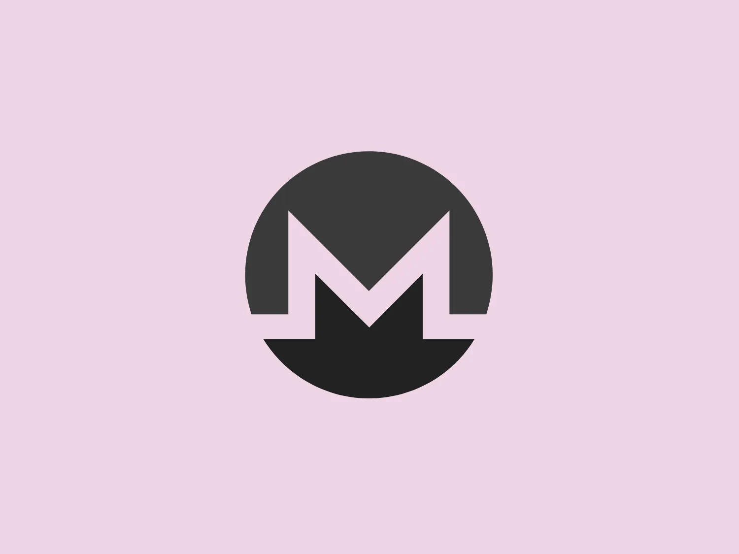 The logo for Monero features a bold, stylized letter 'M' centered within an orange circle. The 'M' itself is designed with sharp angles, giving it a modern and dynamic appearance. The top half of the 'M' is white, which contrasts sharply with the orange, while the bottom half is a dark gray, anchoring the design and providing a sense of balance. The overall design aesthetic is minimalist and contemporary, with a clean, professional look. The use of contrasting colors and simple geometric shapes creates a striking and memorable image.