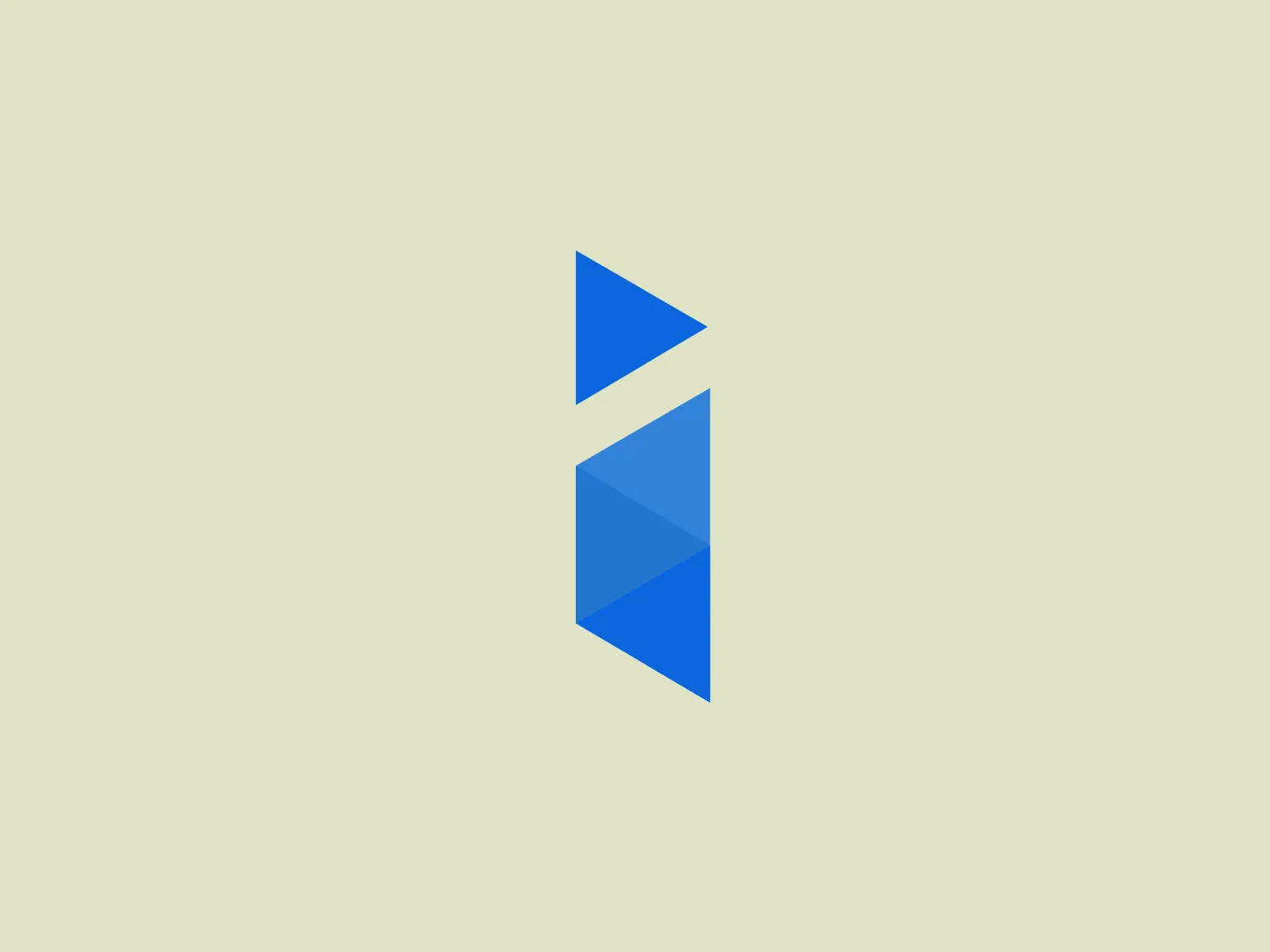 The logo for Imperial Privacy features two adjacent geometric shapes: an upward-pointing triangle and a rhombus. Both shapes share a modern, flat design aesthetic with gradient shades of blue. The triangle is a lighter blue at the top while the rhombus features a similar gradient from top to bottom. There are no borders or additional elements, giving the logo a sleek and minimalist appearance. The two shapes together might suggest motion or progressiveness. Given the shades of blue in the logo, a subtle and lighter background would complement it nicely without overwhelming the design.