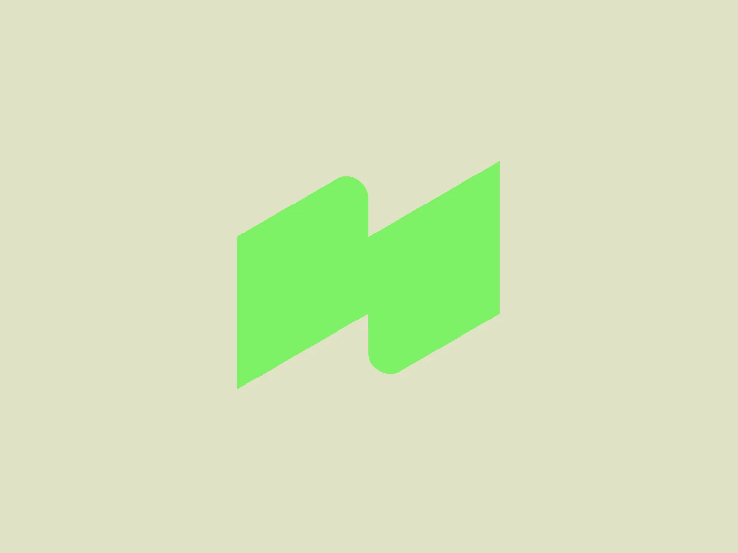 The Neulogy Ventures logo features a stylized letter "N" consisting of two interlocking parallelogram shapes in a vivid, bright green color. The design is minimalistic and contemporary, with clean lines and sharp angles, giving it a modern and energetic feel.