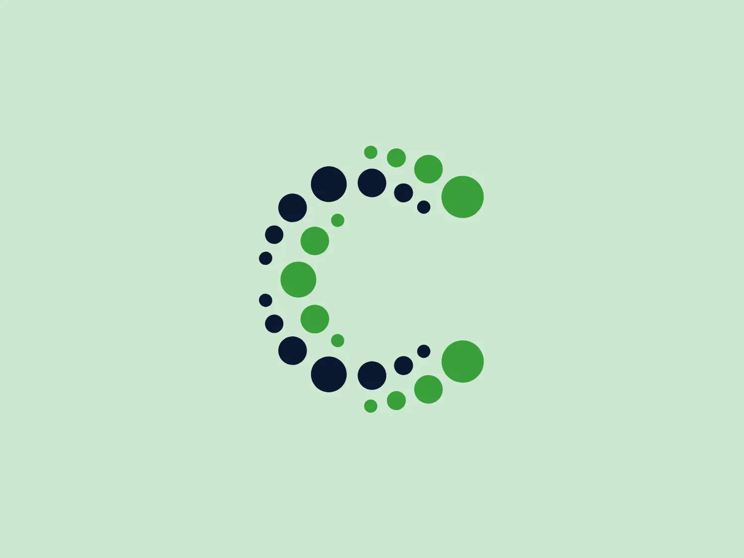 The Cognate BioServices logo showcases a circular motif with varying dots in shades of green and blue, creating a dynamic, swirling pattern. The gradient of colors transitions from darker blues to different shades of green, portraying a modern and organic aesthetic. The design suggests a sense of growth and vitality, evoking themes of nature, technology, or innovation.