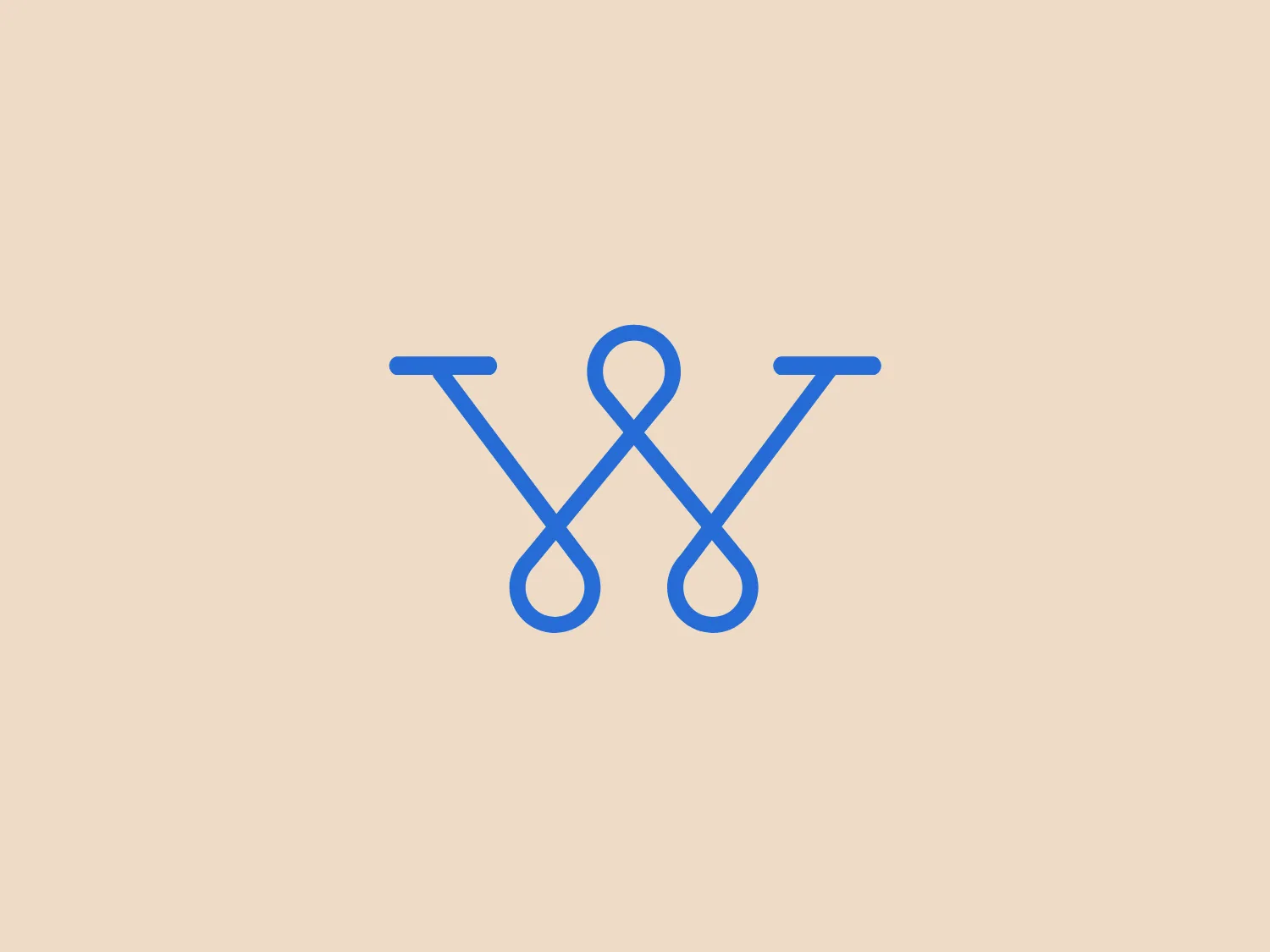The logo in question features a stylized blue letter "W", with both the wedge-shaped ends and the rounded bottom suggesting a sense of connectedness or a loop. The color of the mark is a solid and bright shade of blue, which gives it a professional and tech-oriented feel. The lines are uniform in width, giving the logo a clean, balanced, and modern aesthetic. The symmetry of the design emphasizes stability and harmony. This logo would likely stand out nicely against a light and neutral background, which would complement its simplicity and modernity without overpowering the blue tones.