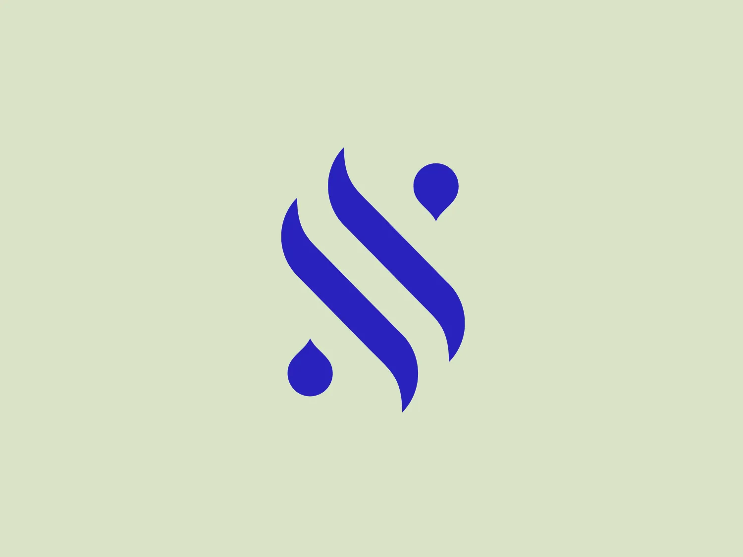The SmartSoda logo is composed of smooth, flowing lines and shapes, creating a stylized letter 'S' in varying shades of blue. The design gives a sense of motion and fluidity, with droplet shapes at the top and bottom, evoking themes of water, oil, or movement. The logo has a dynamic, modern aesthetic with an elegant and simple execution.