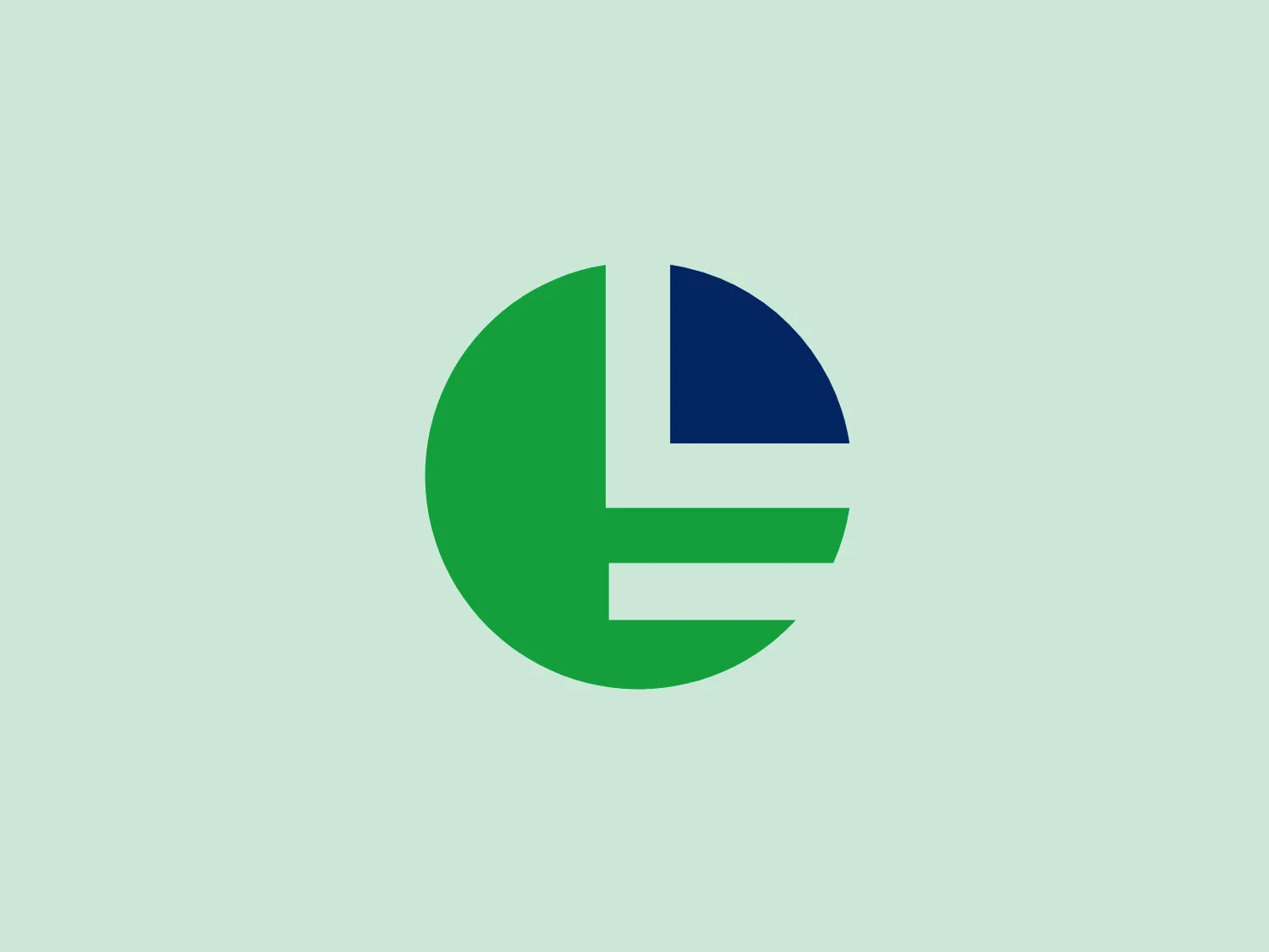 The logo has a modern, minimalist design featuring geometric shapes. It consists of a circle with a combination of a pie chart-like element and striped patterns inside. The left side of the circle is a solid green color. On the right, there are three segments of varying sizes and orientations: two are shades of green and one is dark blue. The stripes create a sense of movement or growth, and the darker blue segment adds a strong visual contrast that draws the eye. Given the diverse green hues within the Lirex logo, a background that complements these would be ideal.