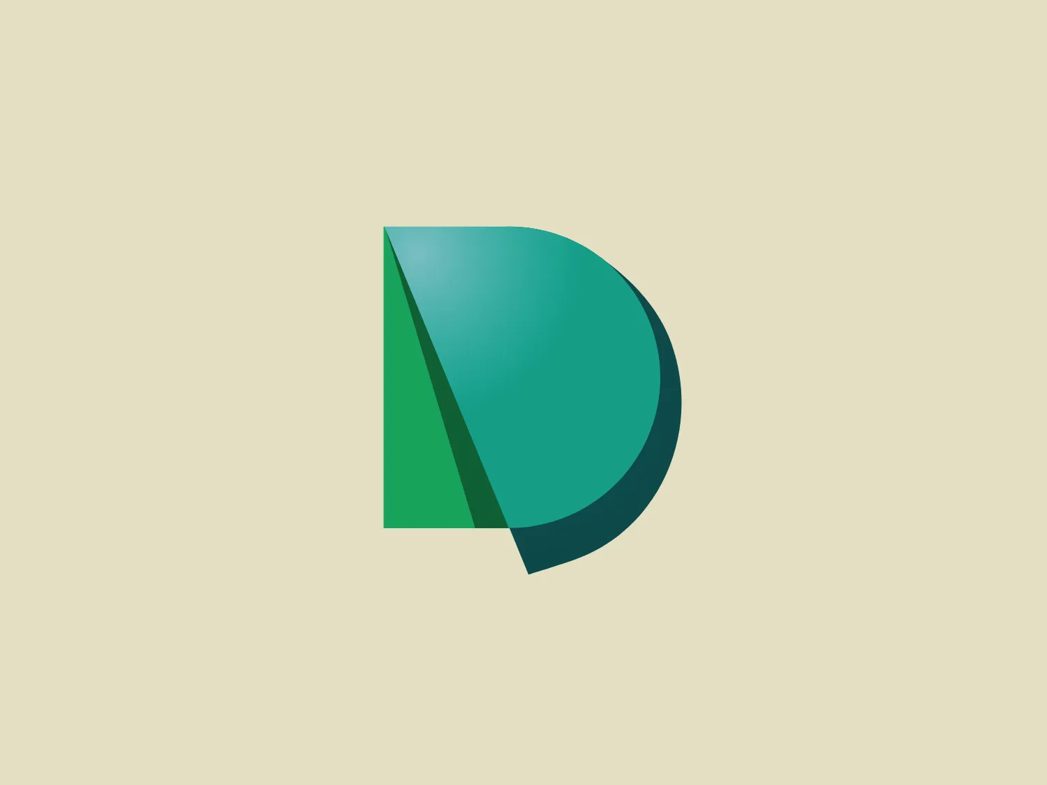 The Delta Solution logo is a modern, abstract mark featuring a stylized letter "D." It consists of a bold, emerald green gradient that creates a sense of depth and dimension. The letter has a rounded form on the right side and a sharp, angular edge on the left, adding a dynamic and progressive quality to the design. The gradient transitions from a darker shade of green at the bottom left to a lighter, more vibrant hue towards the top right, providing a sleek and polished aesthetic. Its clean lines and contemporary style give it a versatile and professional appearance.