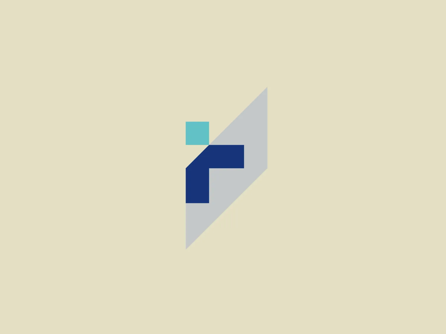 The Immense Oak Technologies logo features a stylized, geometric design consisting of two main shapes. The larger shape is a dark gray arrow pointing upward and to the right, giving a sense of direction or progress. A smaller, contrasting turquoise square is positioned on the upper left portion of the arrow, possibly representing an abstract figure or an accentuating element. There are also two lighter gray planes, creating a shadow effect underneath the arrow shape and adding depth to the design. The overall aesthetic is minimalist, modern, and professional, conveying movement and innovation. Considering the color scheme and the need for contrast, a background color that is soft yet doesn't clash with the cooler tones would be appropriate.