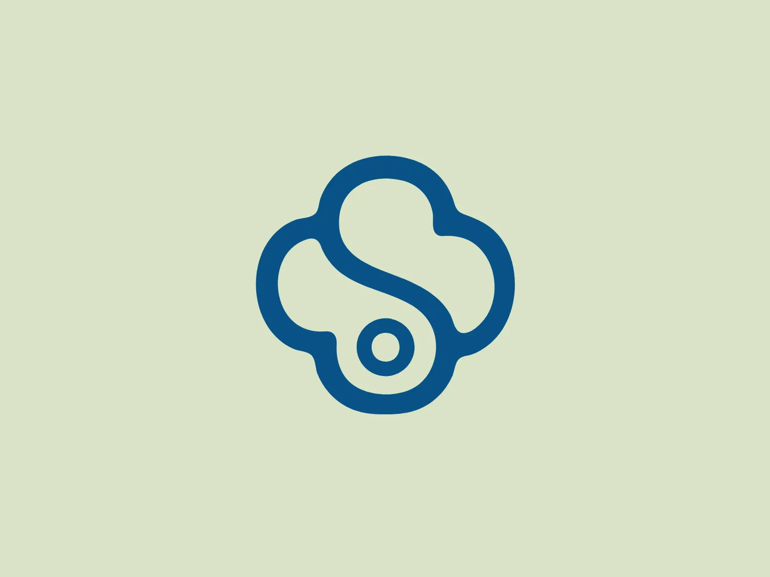 The logo for Saferide features a modern, abstract cloud-like design with a loop, utilizing a continuous line twisting and curling into an organic form resembling infinity or connectivity symbols. The bold, blue color conveys a sense of reliability and strong contrast. Additionally, a small circle is nestled within the lower part of the design, potentially representing a focal point within the abstract cloud. The overall aesthetic is clean, technology-friendly, and conveys innovation and fluidity.