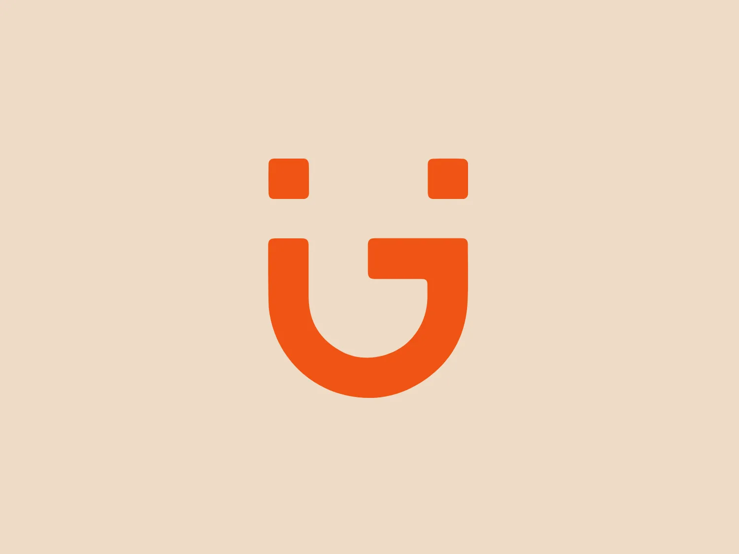 The image features a bold, orange magnet symbol with a prominent U-shape and two small rectangles at each end, representing the magnet's poles. The use of bright orange gives the Gionee logo a vibrant and energetic feel. The overall design aesthetic is modern and minimalistic, with clean lines and no additional embellishments. This simplicity would stand out nicely against a subtle background.