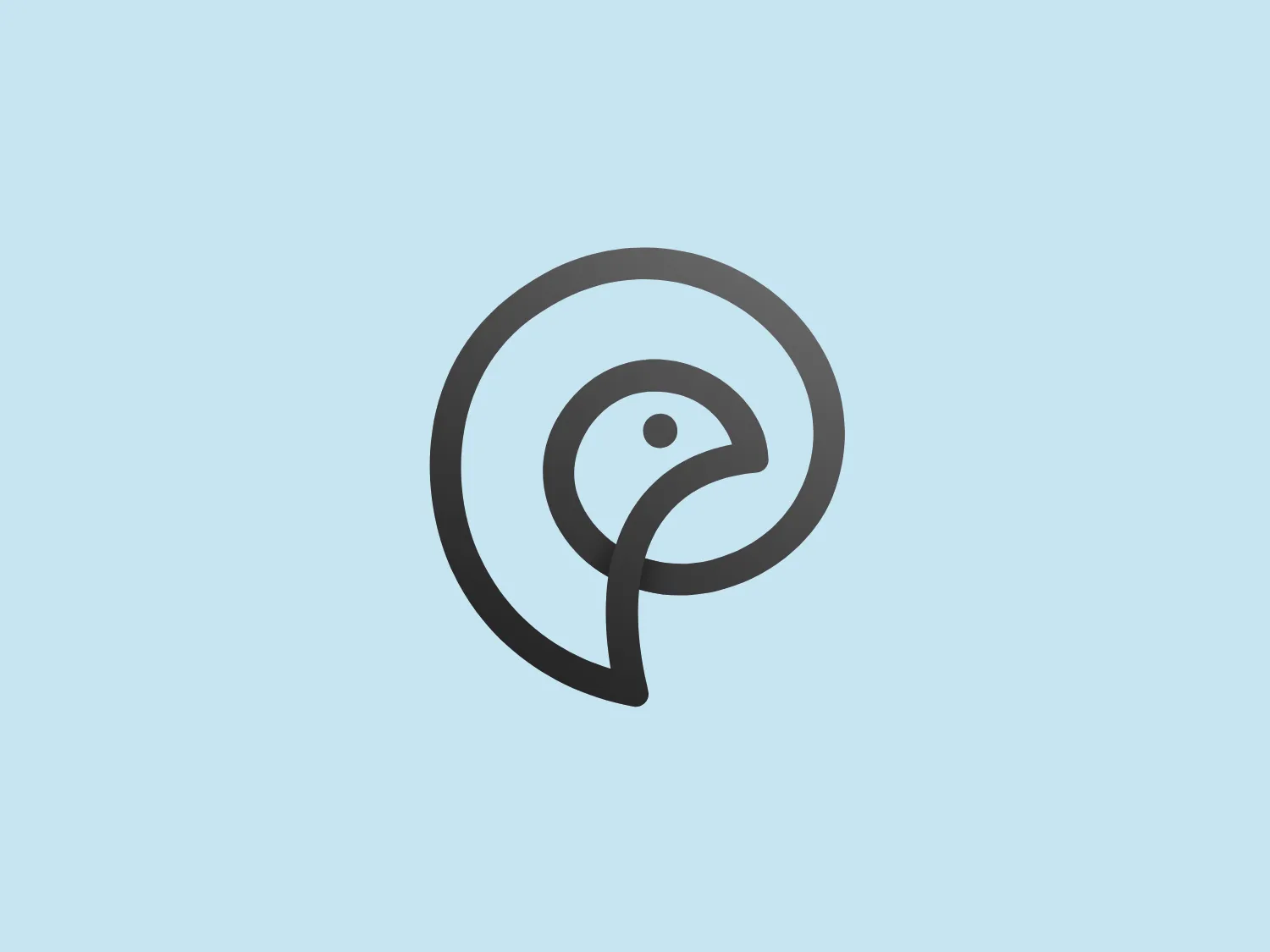 The logo for Phylum showcases a stylized spiral or swirl design in a gradient of blue to light blue. The design resembles an abstract bird or a "Q" letterform, with smooth and fluid lines that suggest motion or natural organic form. The aesthetic is clean, modern, and possibly communicates themes of growth, evolution, or agility.
