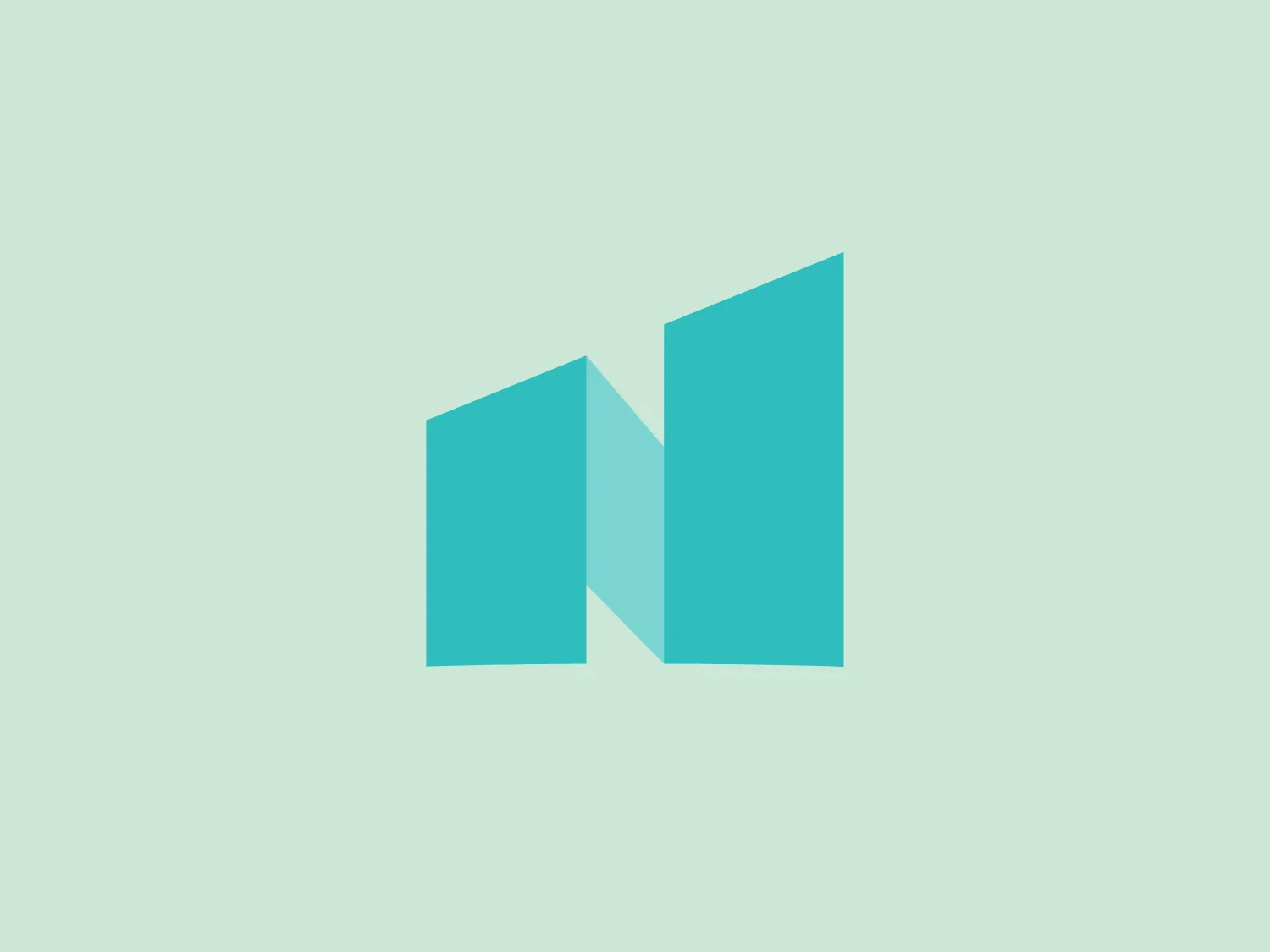 The Netigate logo consists of a 3D-styled letter 'N', crafted from two right-angled triangular shapes. The design features clean lines and vibrant teal coloring, exuding a fresh and modern aesthetic. The minimalistic approach emphasizes simplicity, with no additional elements or embellishments. Additionally, a shaded shadow on the lower triangle adds a three-dimensional illusion.