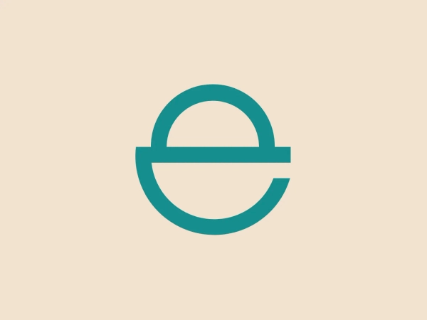 We like the simple and modern geometric design of the eBag logo, with its balanced and harmonious look and a pleasant shade of teal that evokes sophistication.