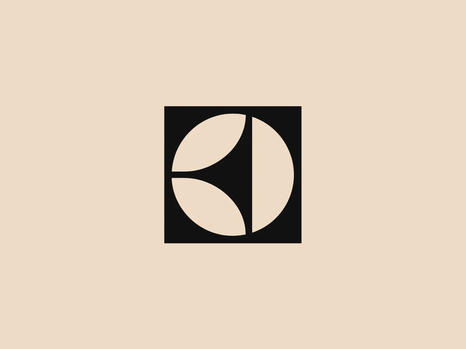 The Electrolux logo introduces a simplistic and modern design featuring a white abstract shape on a deep blue square background. The white shape resembles a stylized letter or a set of leaves, with curved segments evoking a sense of motion and organic growth. The design is symmetrical vertically, presenting a balanced and harmonious look with mirrored left and right halves.