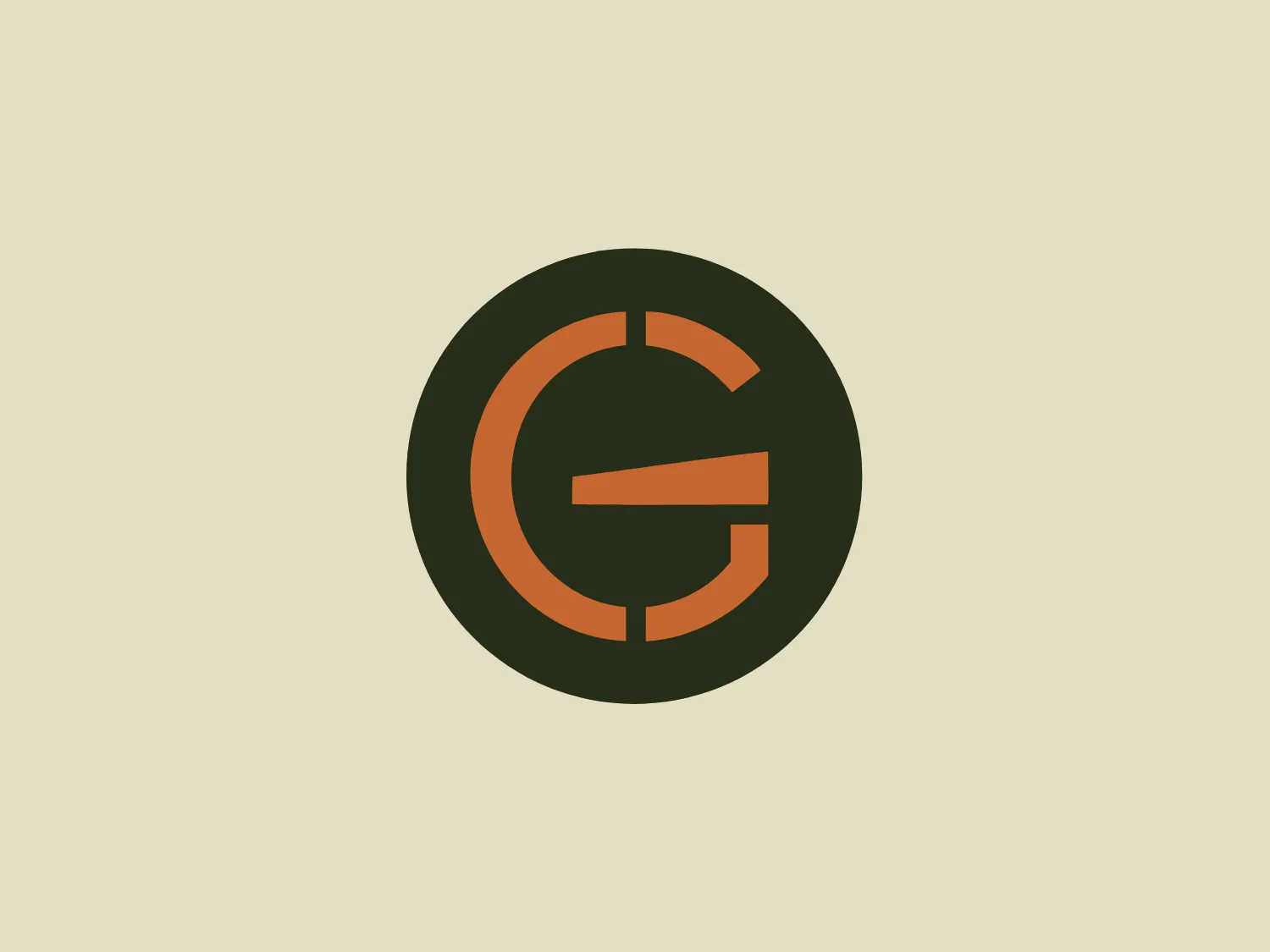 The Gneiss House logo features a stylized letter "G" at its center, with a design reminiscent of a pie chart or an abstract circular maze. Comprised of geometric shapes in a dark forest green background circle and a warm copper tone for the segmented "G," the overall design aesthetic is modern and sleek, with a professional and minimalist appeal. The precision of the shapes suggests a tech or finance-related brand identity.