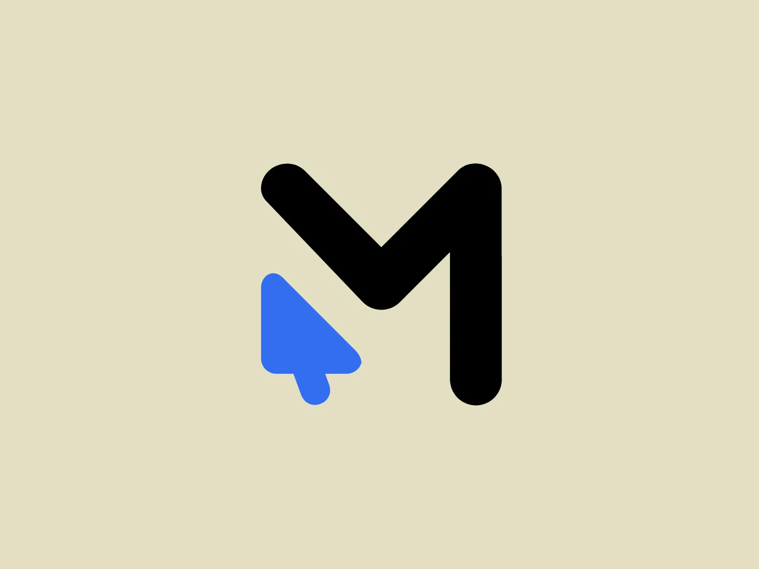The logo for Mediatel features a bold, uppercase 'M' adjacent to a stylized right-pointing arrow or cursor. The 'M' is solid black, with sharp angles and clean lines, giving it a modern and powerful aesthetic. A bright, contrasting blue cursor is positioned at the lower right part of the 'M', suggesting movement or action. This minimalist design conveys efficiency and directionality, while effectively representing a theme of motion or choice, possibly indicating a technology or navigation concept.