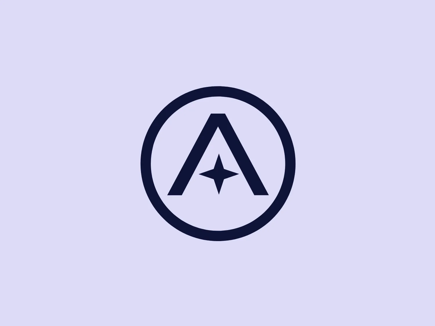 Business Name: Anakine The logo presented features a simple, bold design with a deep navy blue color. It's constructed within a circle border, which encloses an uppercase letter "A" that is stylized with a sharp, geometric form. In the center of the "A," a four-pointed star is symmetrically placed, adding a distinctive element that likely symbolizes excellence or a guiding principle. The overall design aesthetic leans towards minimalism and professionalism, with clean lines and a lack of extraneous details, emphasizing direct communication and modernity.