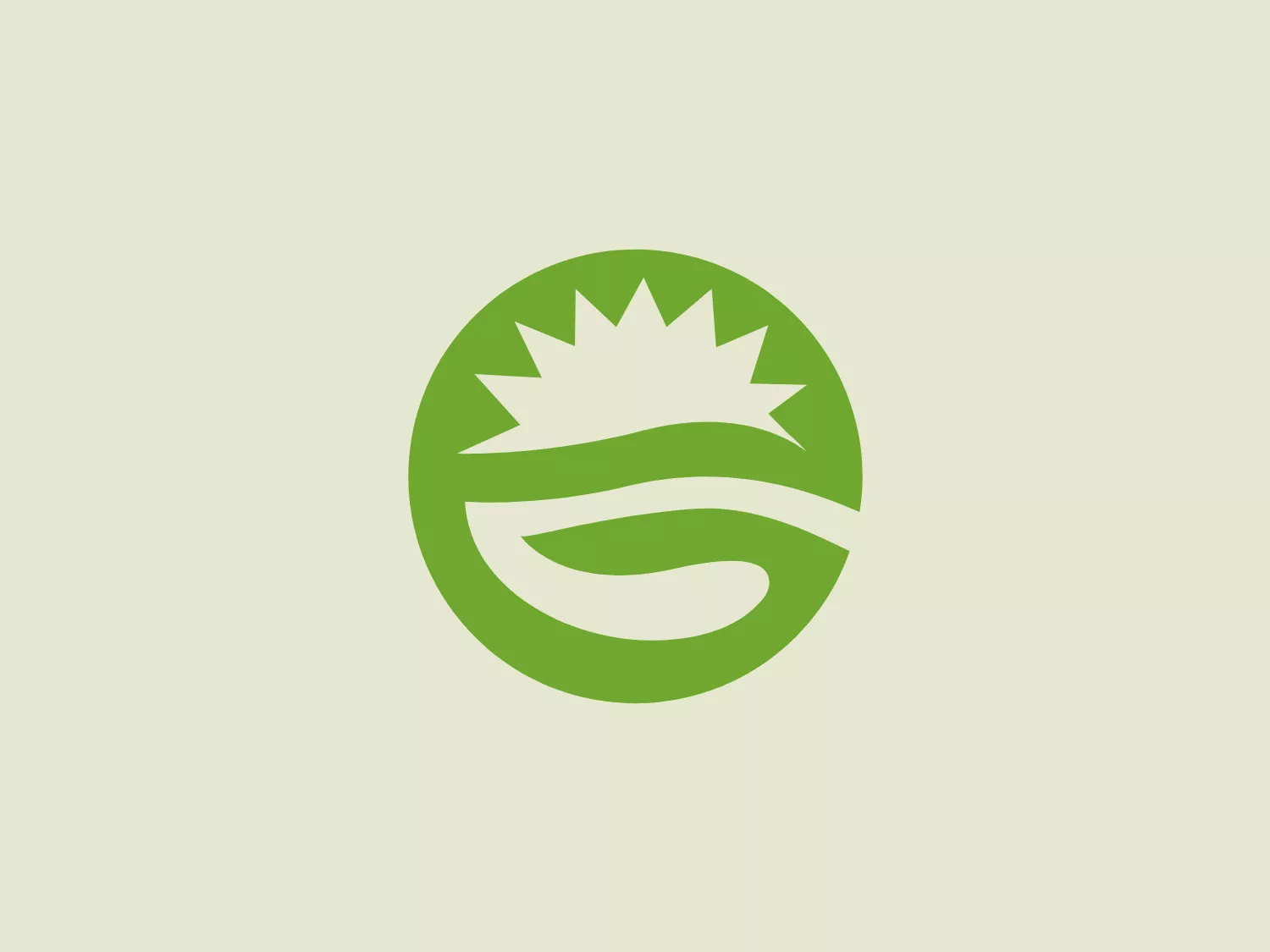 The Efektif Enerji logo features a stylized green emblem, presenting an organic, nature-inspired design aesthetic. The central figure resembles a leaf or a flame cradled within the contours of a green circle, implying a sense of growth or energy. The leaf/flame has a dynamic shape, tapering to a point at the top and complemented by a smooth, curved line underneath that suggests motion or protection. The iconographic elements are simple yet bold, utilizing varying shades of green to suggest vitality, health, or ecological friendliness. The clean lines and clear separation of the shapes give the logo a modern and professional feel.