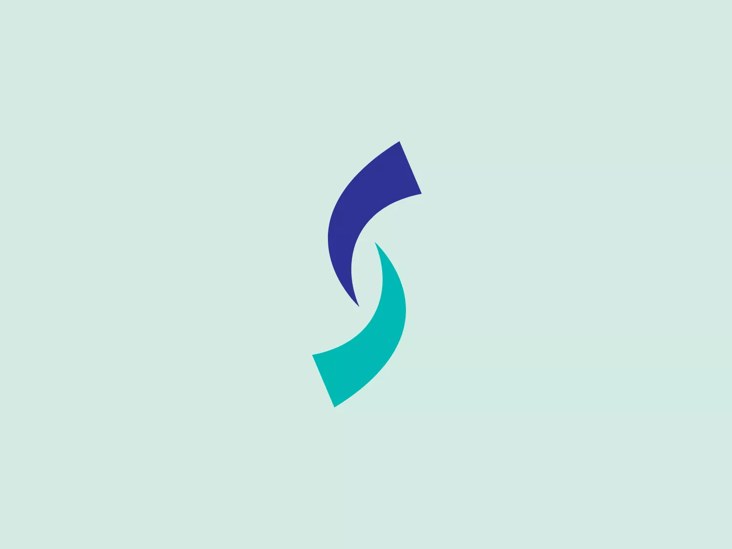 The Sofuoğlu logo exhibits an abstract, dynamic design with two interacting curved shapes, creating a sense of movement and fluidity. The upper shape is a dark blue (#333366), while the lower one is a vibrant teal (#33CCCC), offering a harmonious contrast. The modern, minimalist design with no extra embellishments keeps the focus on the flowing interaction of the forms, suggesting innovation and adaptability. Additionally, the hexcode is #F3DDEB.