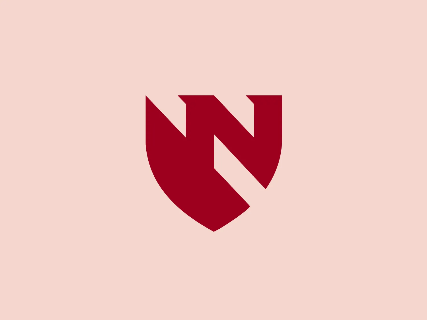 The Nebraska Medicine logo features a bold, stylized letter "N" in a deep, rich red color. The design consists of angular shapes that form a shield-like emblem, conveying a sense of strength and protection. The lines are sharp and the letter itself is slightly italicized, giving a dynamic and forward-moving impression. The simple yet powerful graphic is devoid of any additional embellishments, favoring a clean and modern aesthetic.