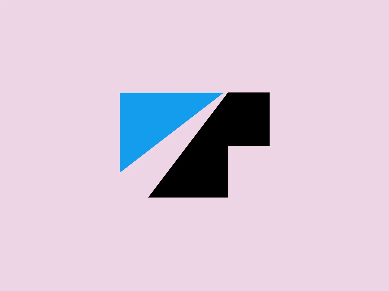 The Tadano logo showcases a modern and abstract design of a capital letter 'F', stylized with sharp angles and geometric precision. Comprised of a dark blue right-angled triangle on the top left, a white isosceles triangle beneath it, and a solid black shape to the right, the logo forms a sleek and bold aesthetic, suggesting energy, technology, or innovation.