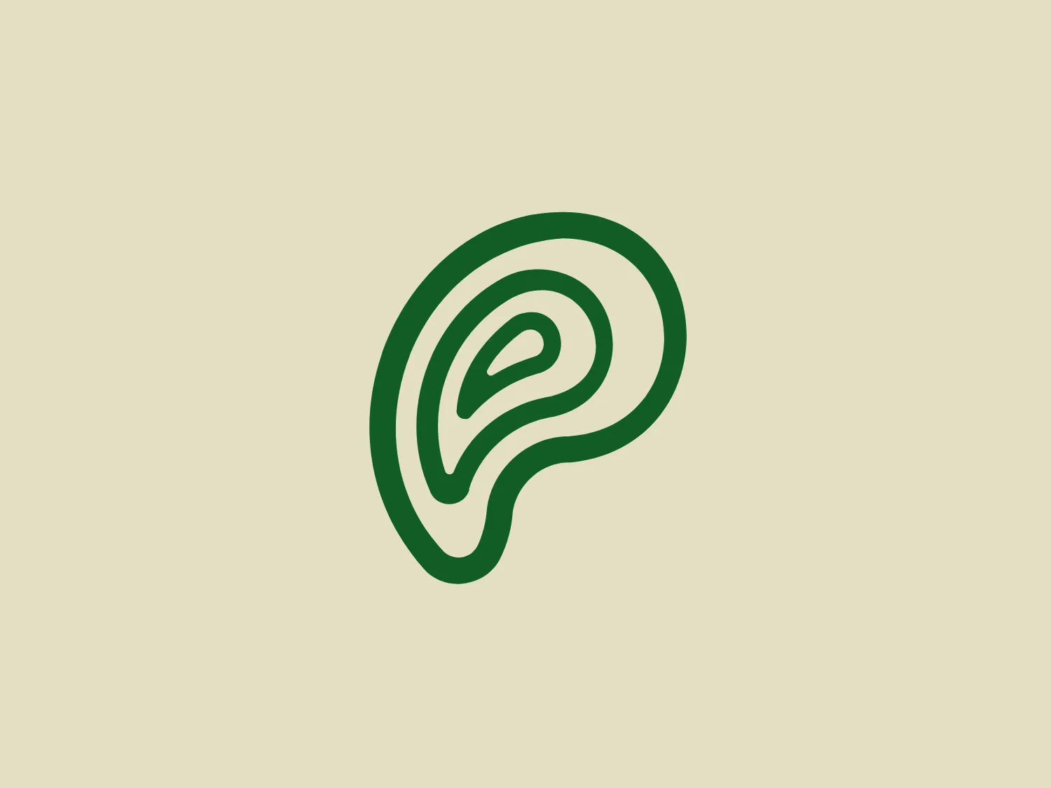 The Prospex Energy logo features a stylized representation of an ear in a vibrant shade of green. The design is minimalistic and modern, utilizing a continuous, fluid line to define the contours of the ear, creating a sense of depth and dimensionality. Negatively spaced effectively distinguishes the different parts of the ear, allowing for versatile use across various media.