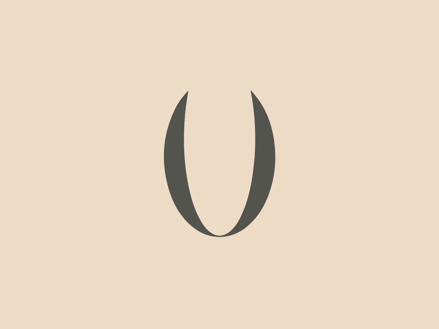 The logo for Unlimited Vacation Club showcases a minimalist design with two symmetrical curved shapes pointing towards each other to create the appearance of a stylized letter 'U' or a horseshoe. The forms are colored in a muted, mid-tone gray, exuding a sleek and modern vibe. The simplicity of the design allows for versatile application across a wide range of branding opportunities. The negative space between the curves adds to the logo's dynamic and airy feel, resulting in a clean, professional, and easy-to-recognize aesthetic.