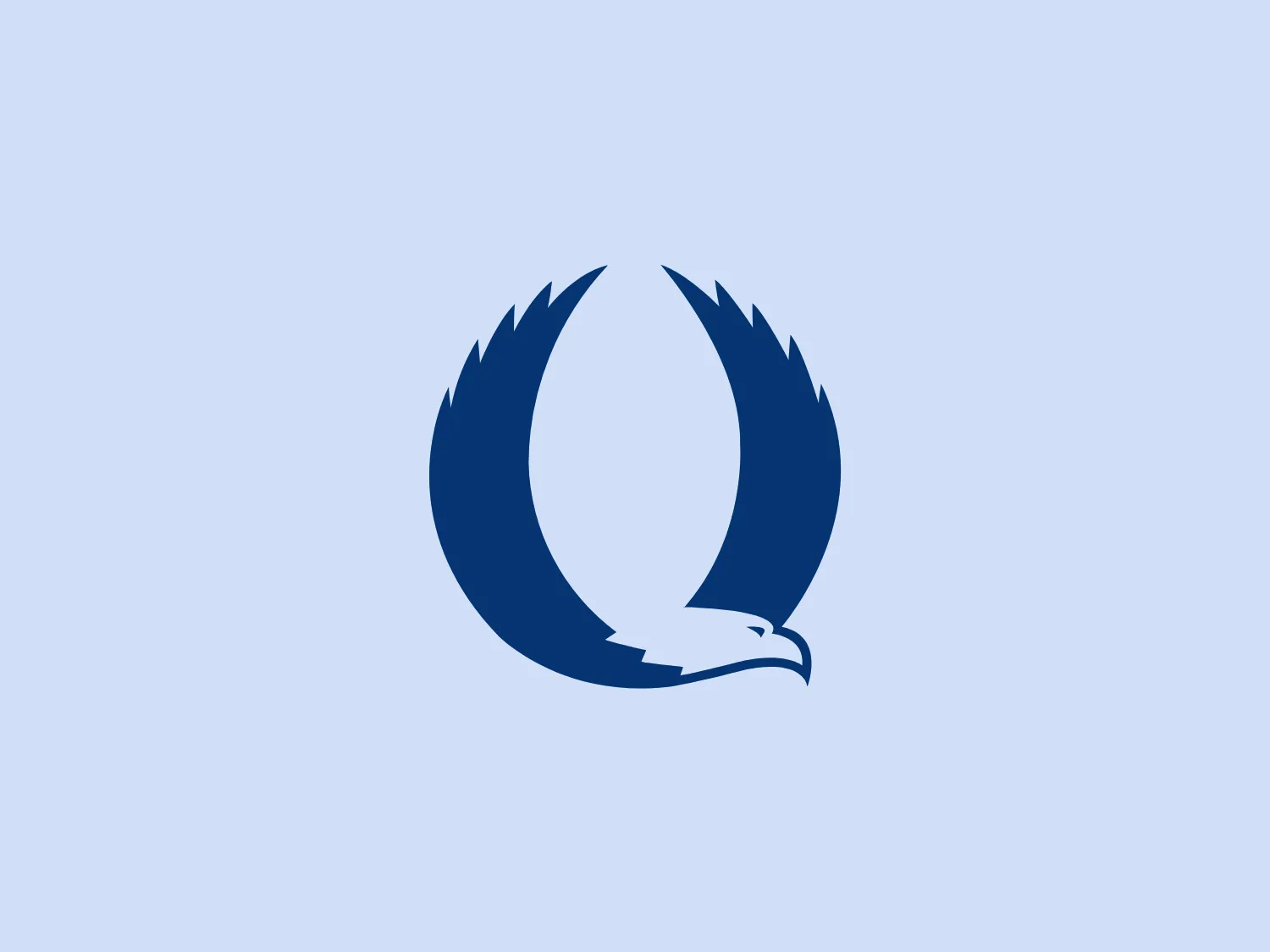 The Florida Gulf Coast University logo showcases a stylized eagle in profile, with its wings formed into a near-circular shape. Executed in a solid, dark blue color, the minimalist design exudes professionalism and reliability. The eagle represents vision and power, with pointed tips on the wings adding a touch of aggressiveness or dynamic motion. The negative space between the wings hints at a crescent or a protective embrace, implying safety or coverage. The simplicity of the design allows for versatility in its application across various mediums.