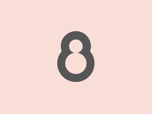 Here's what we like: The sleek, modern design of the Eight Partnership logo with its symmetrical and elegant appeal, exuding a sense of continuity and everlasting connection.