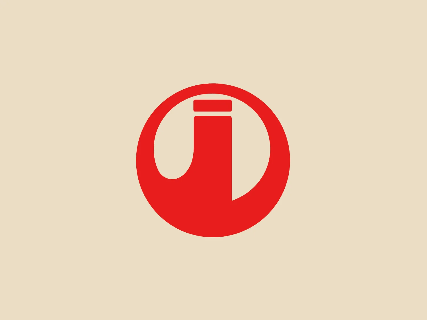 The Ingo Group logo features a minimalistic design composed of a bold, red silhouette of a cylindrical object with a darker red elongated shape that forms both a central line and a curvature at the top, resembling an uppercase "I." The overall aesthetic is sleek and modern, with clean lines and a symmetrical form. The logo is enclosed within a red circle, contributing to its striking simplicity. The bold red color suggests a sense of energy or urgency.
