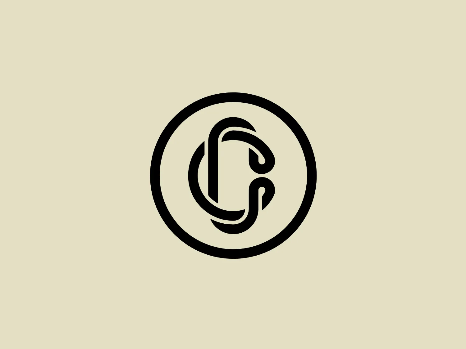 The business logo for Celtic Creations is a bold, stylized monogram encased within a circle. The monogram is sleek and modern, with intertwining letters that overlap in a fluid fashion. The design is purely monochromatic, with a solid black logo against a white background, creating a striking contrast. The contemporary aesthetic exudes a sense of motion and connectivity, while also maintaining symmetry and balance.