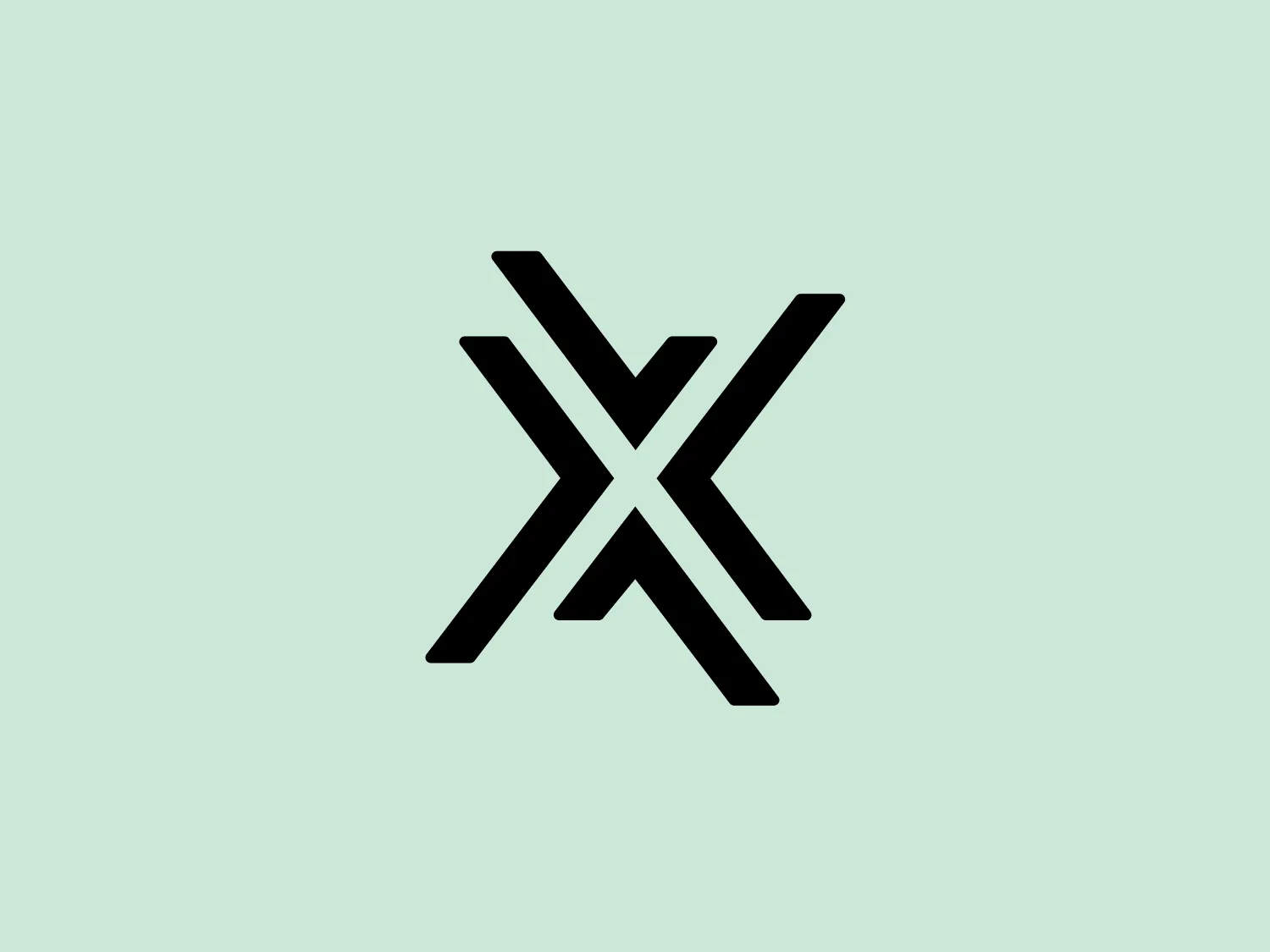 The MarketAxess logo is a stylized representation of a letter X, consisting of two pairs of symmetrical, bold, and angular lines that cross each other in the middle to create four distinct triangles where they intersect. The lines are not connected at the base, giving the logo an open and dynamic look. The design is minimalist, versatile, and modern, with a monochromatic black color that provides strong contrast and would stand out against a variety of backgrounds. The overall aesthetic is clean and striking, suggesting a sense of innovation or technology.