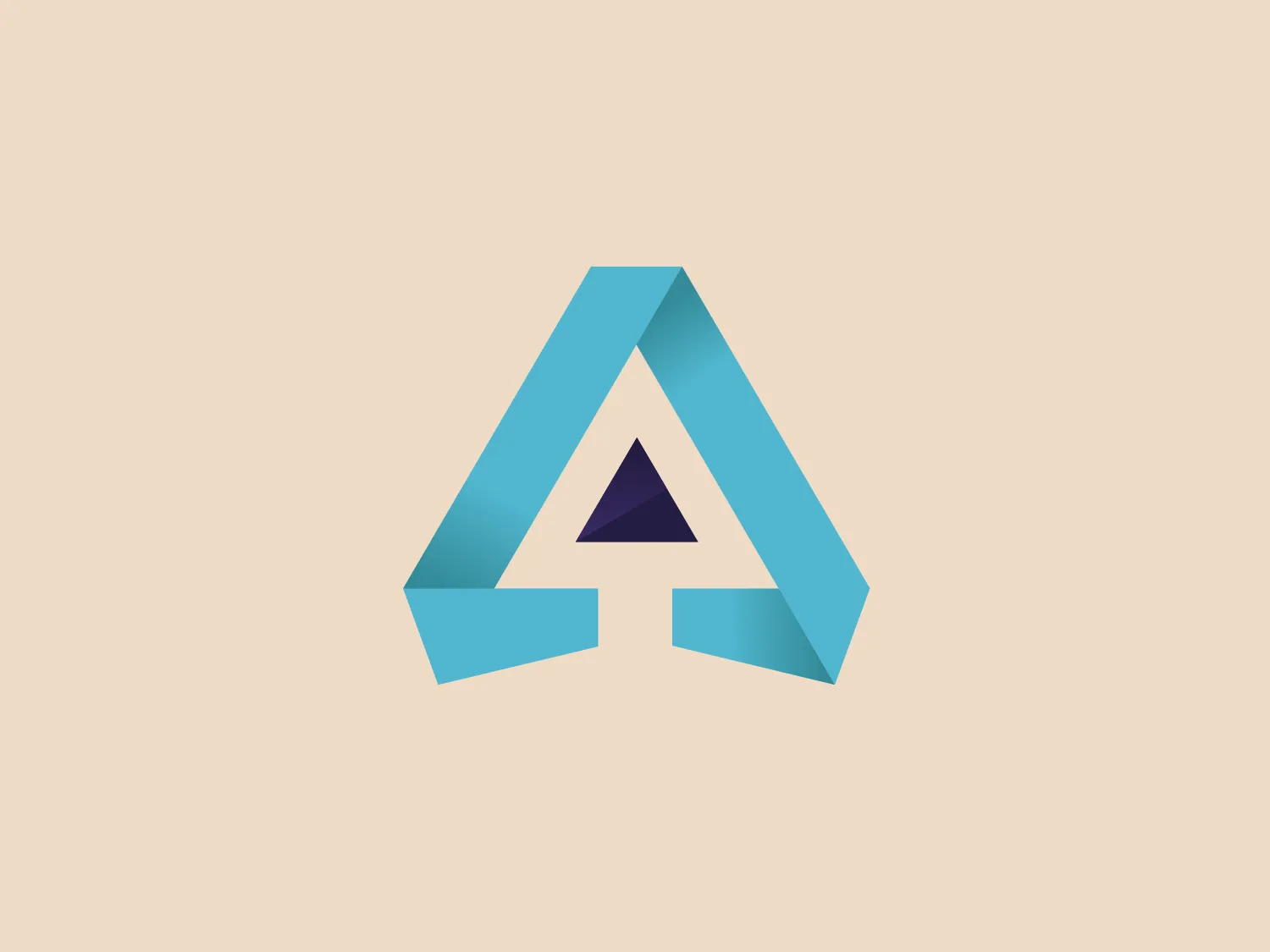 The Advantage logo features a stylized letter 'A' composed of two shades of blue with a flat design aesthetic, using geometric shapes to create a modern and clean appearance. The central part of the 'A' is formed by a solid dark blue triangle that provides contrast and depth, while the outer structure of the letter consists of two parallelogram shapes that are light blue. The overall design conveys simplicity, professionalism, and innovation. Given the logo colors and design, a background that complements without overwhelming it would be ideal.