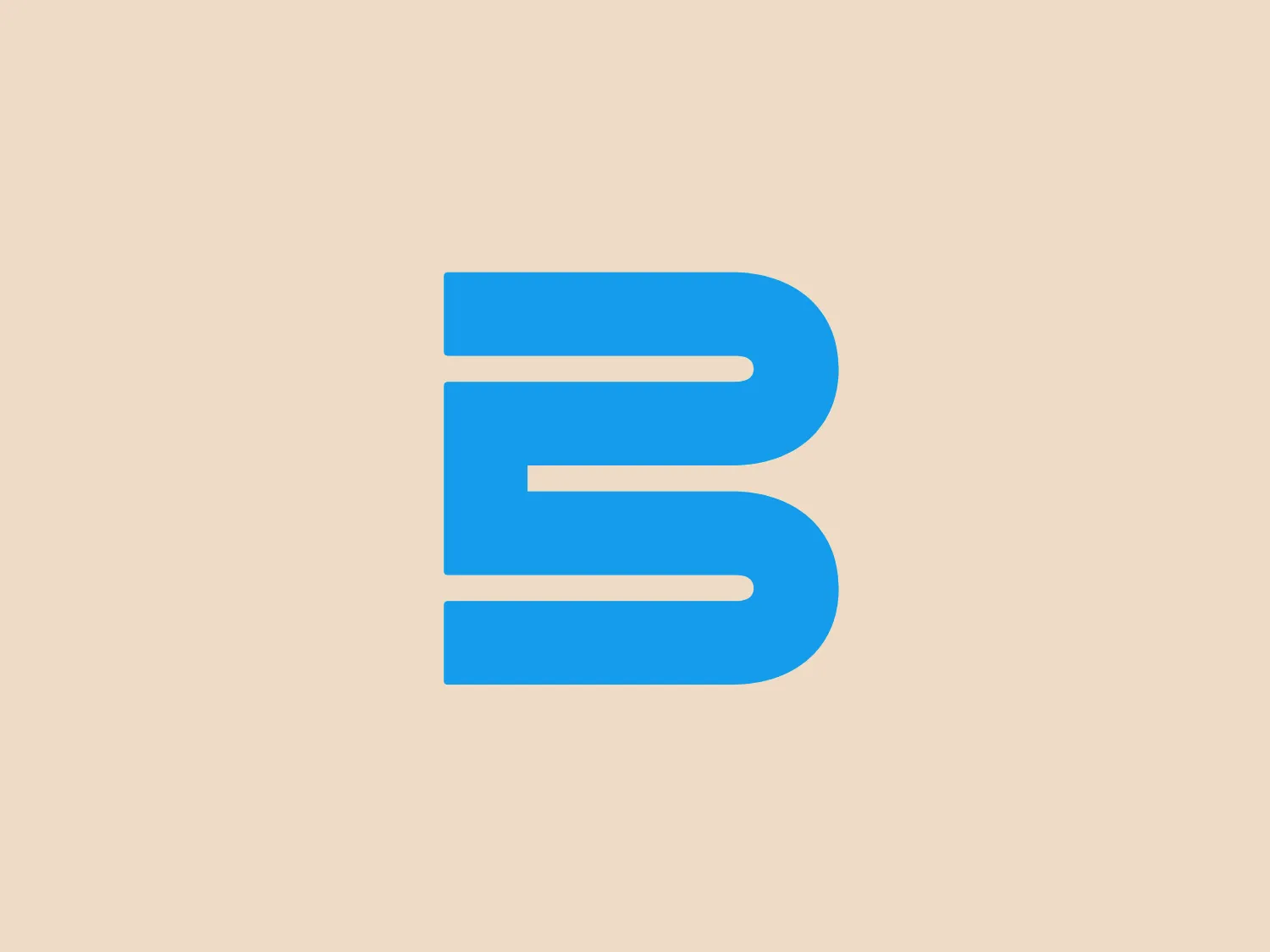 The Bekaert logo features a stylized letter "B" composed of two vertical bars that connect seamlessly to form the letter's vertical line, with the top and bottom ends extending leftward to create the letter's round sections. The element's design is bold and modern, with a flat, two-dimensional appearance and rounded edges, presenting a friendly and accessible aesthetic. The color of the logo is a vibrant and saturated shade of blue, which conveys a sense of trust, reliability, and professionalism. It's a simple yet effective design that appears dynamic and is easily recognizable.