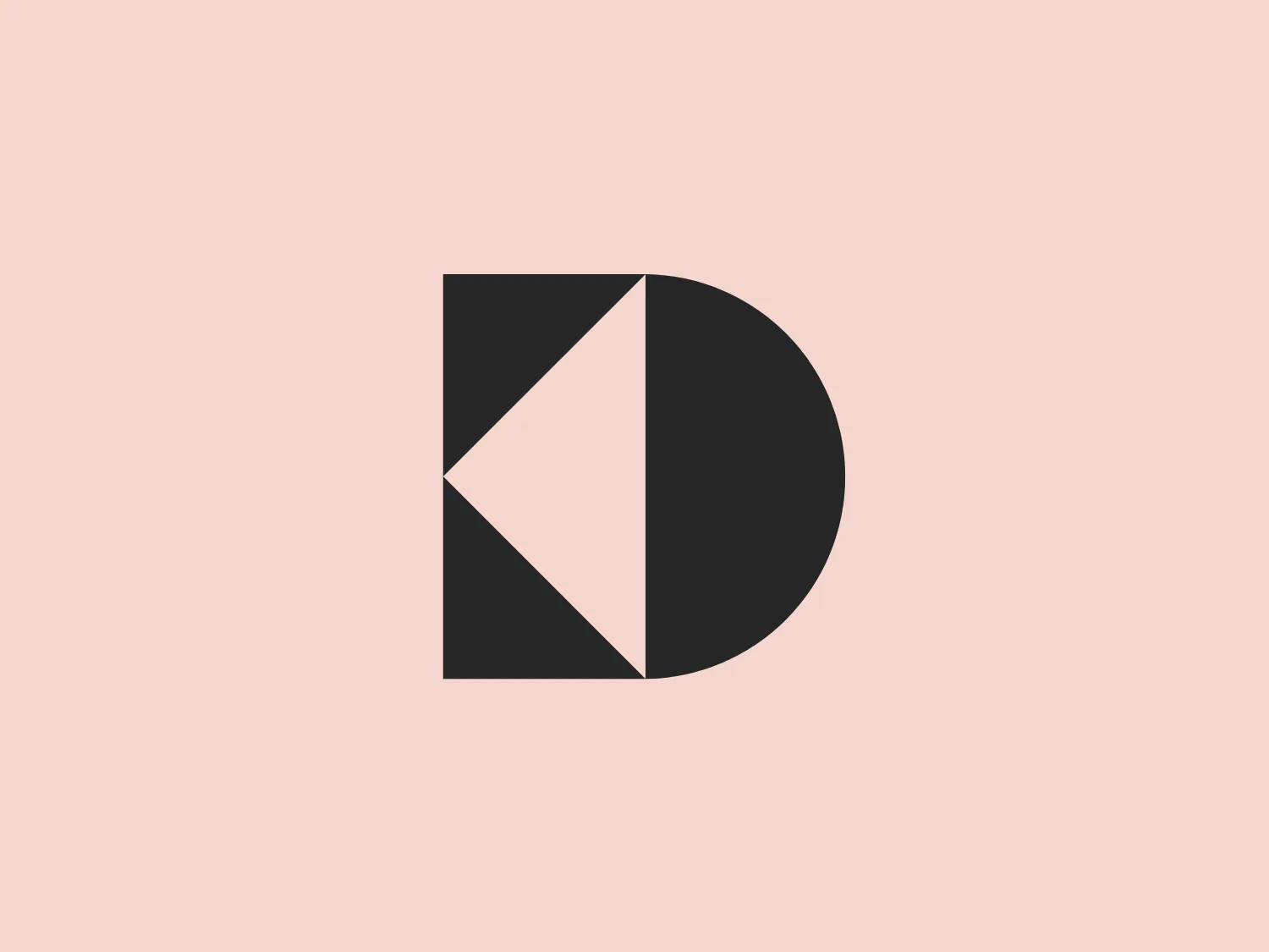 The Derprosa logo is a stylized representation of the letter 'D', utilizing geometric shapes and a flat design aesthetic. With a dark-colored triangle on the left pointing towards the center and a lighter curved half on the right, the design exudes a sense of direction, contrast, and balance. Contained within a square, the minimalist and modern logo conveys stability and structure, allowing for versatility and ease of recognition.