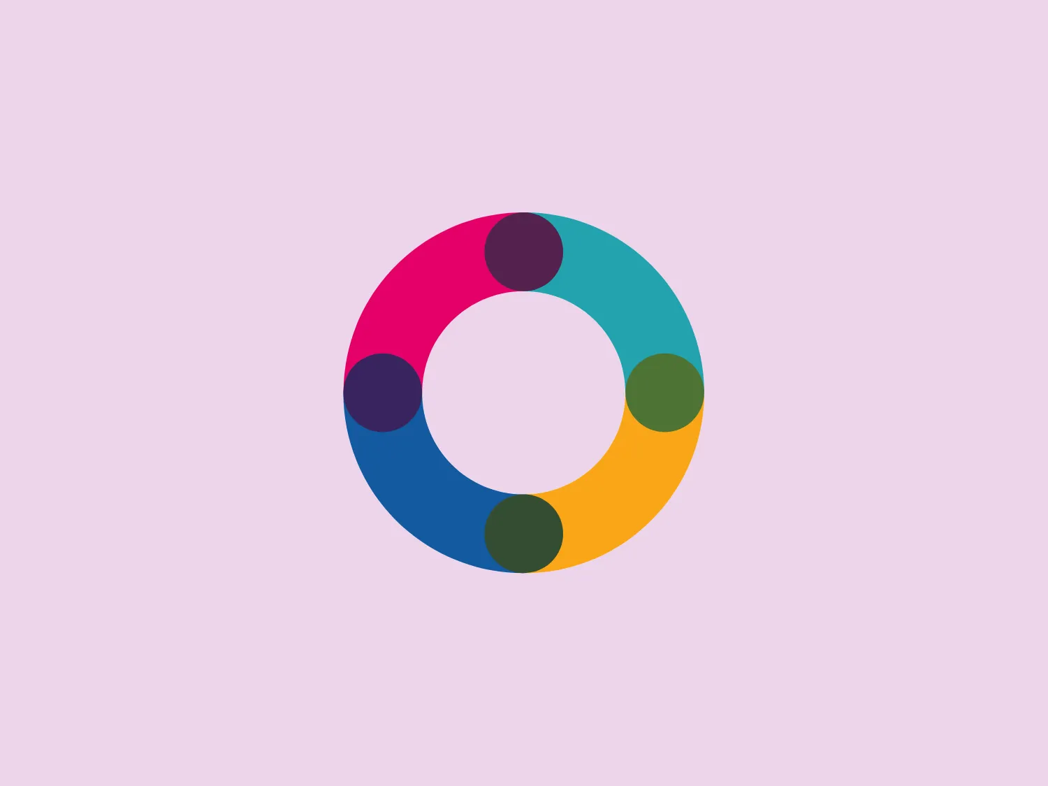 The Prognos Health logo is a modern and colorful circular design reminiscent of a color wheel or a loop with six rounded segments. Each segment is a different vibrant color, creating a spectrum that includes shades of blue, green, yellow, orange, red, and purple. The segments are not only filled with solid colors but the hues also seem to have a gradient effect, adding depth to the design. The center of the logo is a perfect white circle, creating a sense of openness and focus. The overall aesthetic is playful and dynamic, suggesting creativity, diversity, and unity. It's a logo that would stand out well against a light and subtle background.