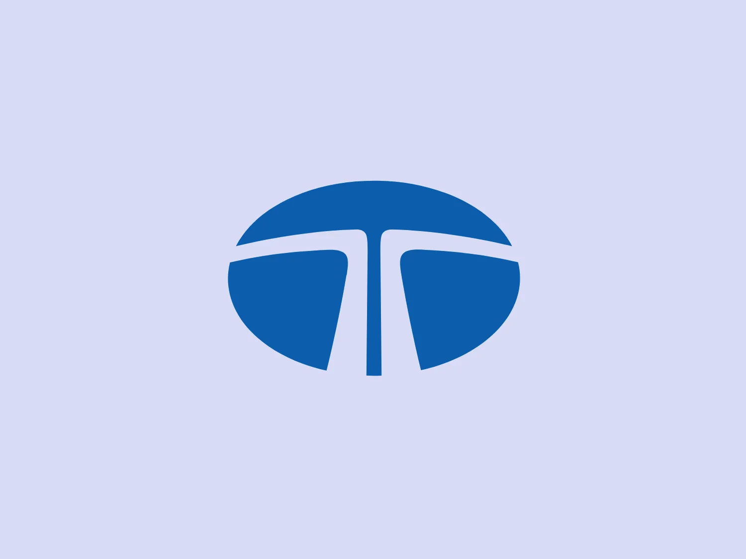 The circular emblem showcases a bold, dark blue color (#034EA2). At its center is a stylized letter "T" resembling a tree, formed by negative space where the trunk splits into two main branches or roots, evoking a sense of growth or stability. The branches curve towards the top of the circle almost completing it, while the trunk extends to the circular logo's base. The design is simplistic yet effective, utilizing symmetry and solid fill, making it versatile for various applications. This logo would be complemented well by a deep or pastel background, without overwhelming it.
