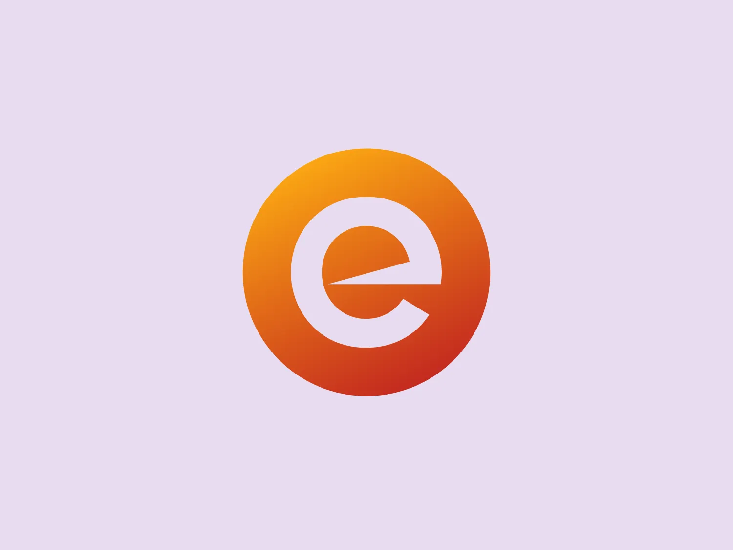 The Ecoult logo features a stylized letter 'e' centrally placed within a circular form. The 'e' merges seamlessly with the circle, suggesting motion or continuity. The color scheme is a gradient ranging from a deep, warm orange at the top to a lighter, more vibrant shade of orange at the bottom, creating a sense of depth and energy. There is a white negative space that creates the horizontal line of the 'e', adding contrast and readability to the design. The logo has a modern and dynamic feel, suitable for a tech or digital company.