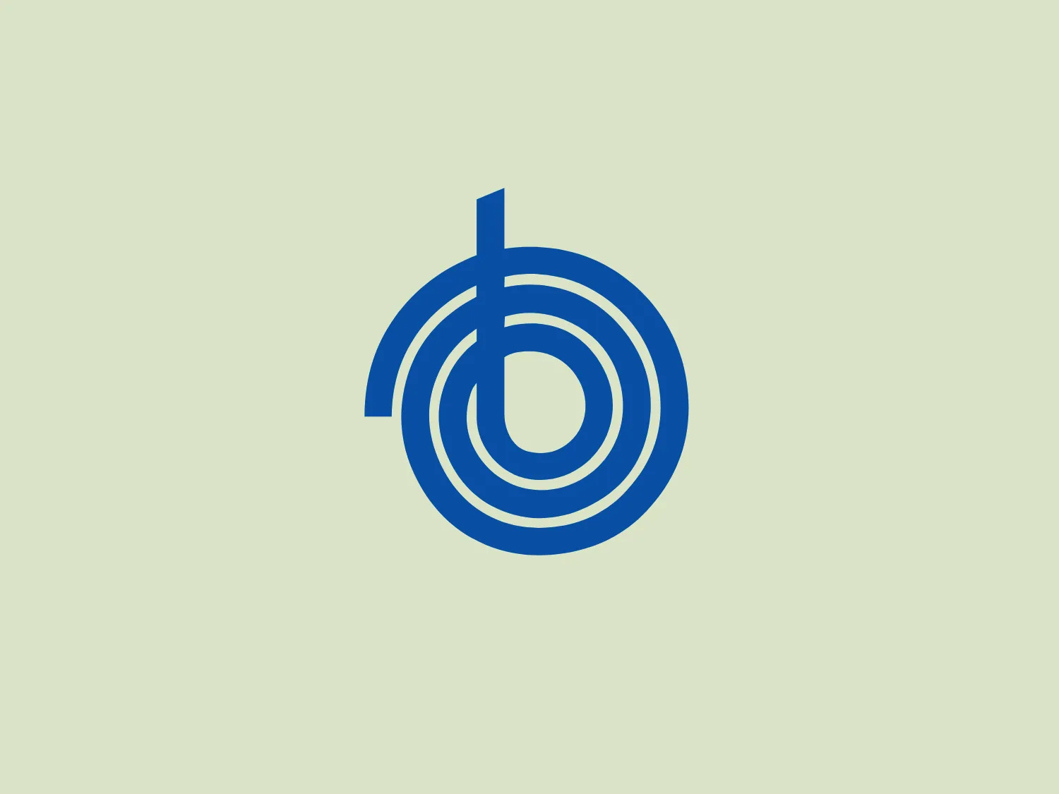 The exquisitely designed business logo showcases a blend of concentric circles and a vertical line, cleverly integrated to form a distinctive 'b'. The monochromatic theme, specifically the striking electric blue hue, embodies a sense of innovation and expertise. The varying thickness of the circles and precise intersection with the line conveys meticulousness and attention to detail. The fluidity and movement in the overlapping shapes reflect the brand's adaptability and forward-thinking approach, while its simplicity ensures versatility across different mediums.