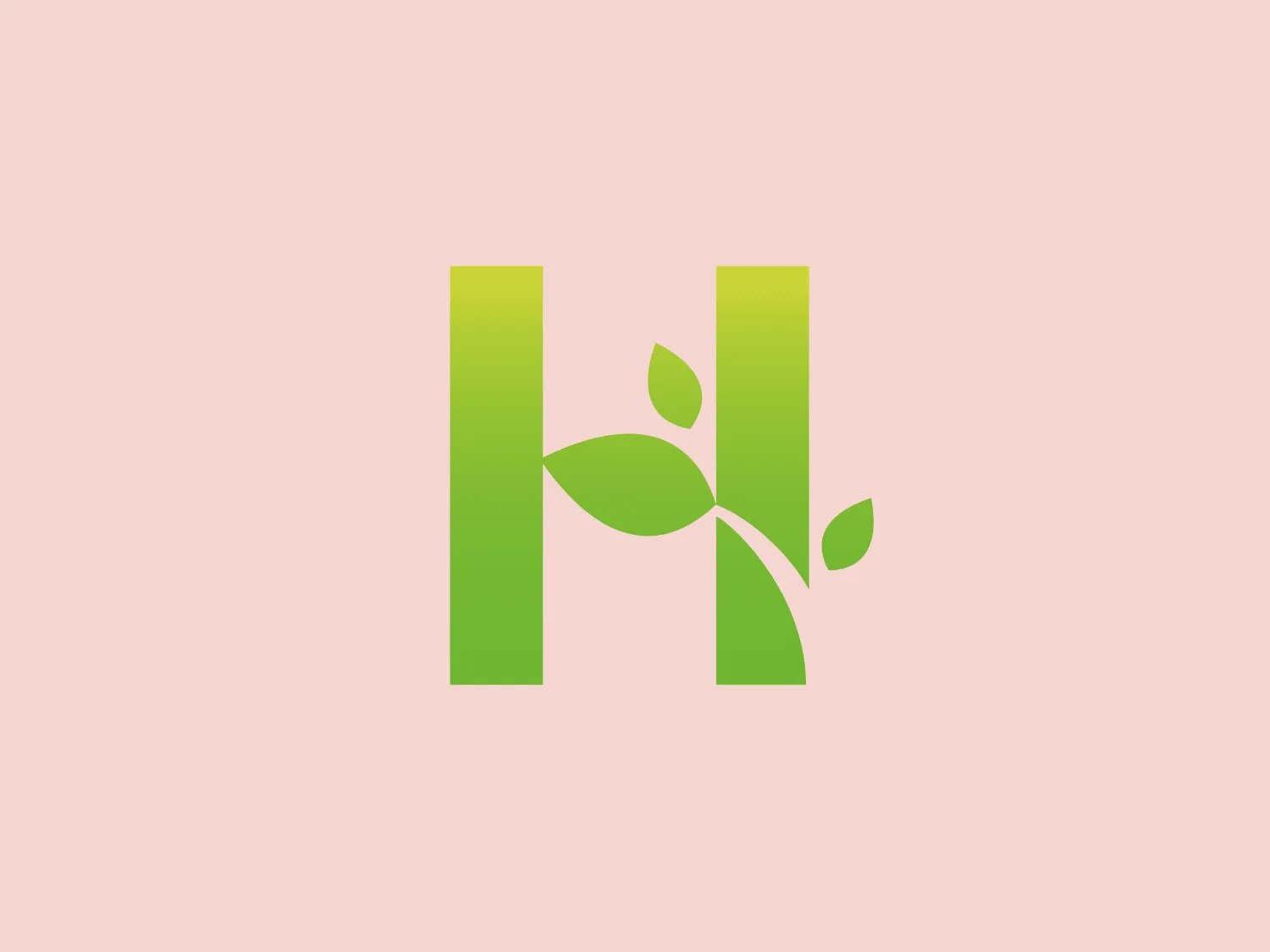 The Hadlow College logo features a stylized depiction of green leaves and stems intertwined within two parallel vertical bars, suggesting the letter 'H'. The design employs two shades of green; a lighter, lime green for the leaves and a deeper, forest green for the bars, creating contrast and emphasizing the eco-friendly motif. The curvature of the leaves injects a sense of growth and vitality into the otherwise geometric and structured form of the 'H'. Given the color scheme and nature-inspired elements, the logo exudes an organic and environmentally conscious brand identity. A background color that would complement this logo is a soft, pale pink, which provides a gentle contrast and ensures the greens stand out without overwhelming the viewer.