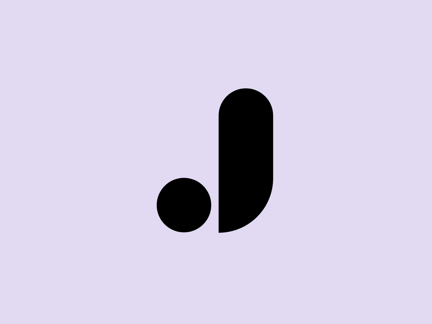 The James UK logo is a sleek and contemporary design, featuring two black shapes on a white background. The shapes create a minimalist representation of a lowercase 'b', with a full circle representing the dot and a vertically elongated teardrop shape forming the body. The design exudes a modern and clean aesthetic with its solid fill, sans serif styling, and smooth curves, while the sharp contrast between the black shapes and the white space adds to its overall impact.