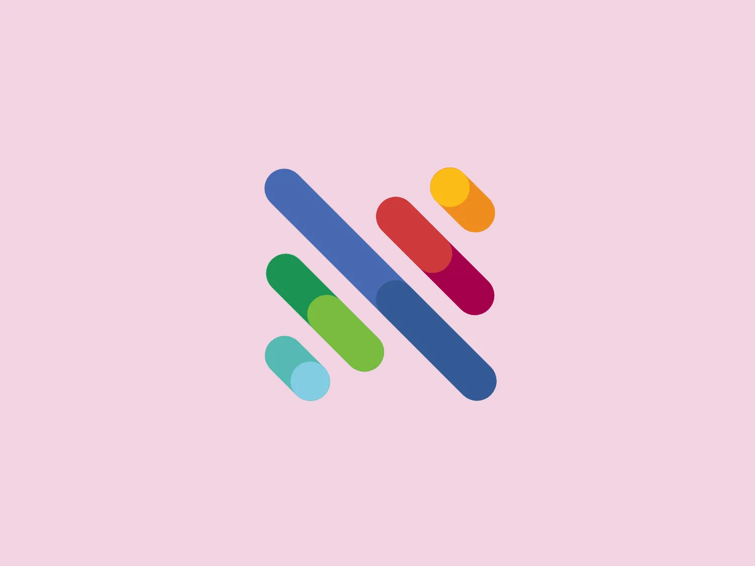 The Netclues logo features an abstract, geometric design consisting of four parallel, horizontal shapes with rounded ends. The colors used in the design are medium blue (#6C8AE4), green (#76C4AE), deep red (#EA5D60), and yellow (#FFC145), creating a striking visual harmony. The design's simple, clean lines and bright, contrasting colors give it a modern and playful aesthetic. The logo suggests connectivity, diversity, or dynamic motion, which might align well with technology, communication, or creative industries.