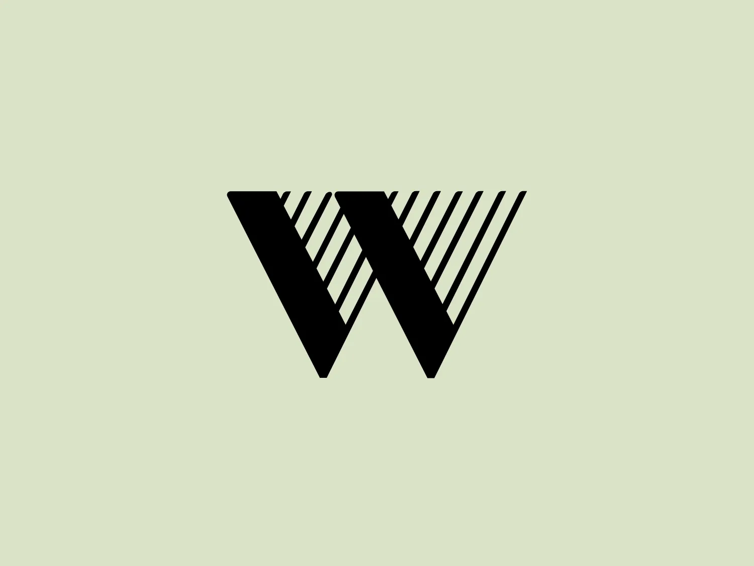 The Wexford Festival Opera logo features a stylized double "W" with a modern aesthetic. The design comprises two interlocking 'V' shapes forming the "W" and creates a striking contrast between solid black and parallel lines. The bold, monochromatic color scheme and sleek, contemporary feel, along with the use of negative space, give the logo an elegant and sophisticated appearance.