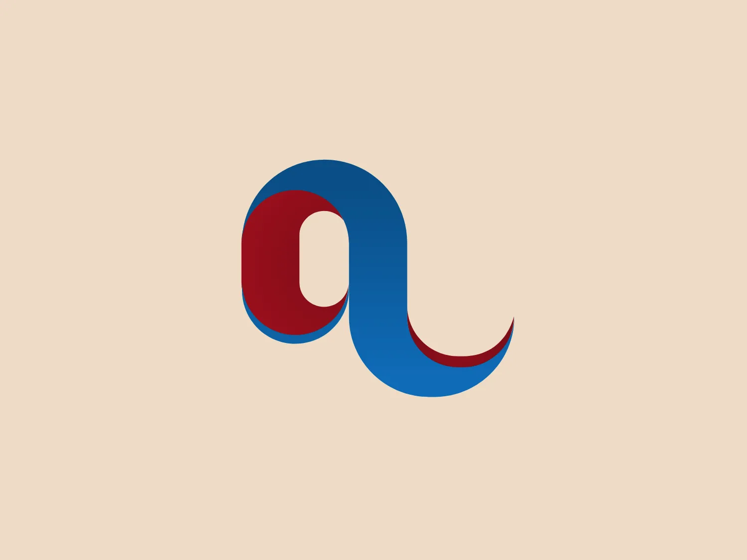 The logo for Aceleradora Aranda Emprende depicts a stylized, lowercase letter 'e' with a dynamic and fluid design. The main body of the 'e' is a deep, bold blue, while the inner curve features a striking bright red tone, creating a visually captivating contrast. The aesthetic is modern and sleek, with smooth lines and curves that convey a sense of movement and flow. The integration of the blue and red shapes hints at connectivity and cohesion, while the color combination exudes confidence and energy, making it vibrant and attention-grabbing.