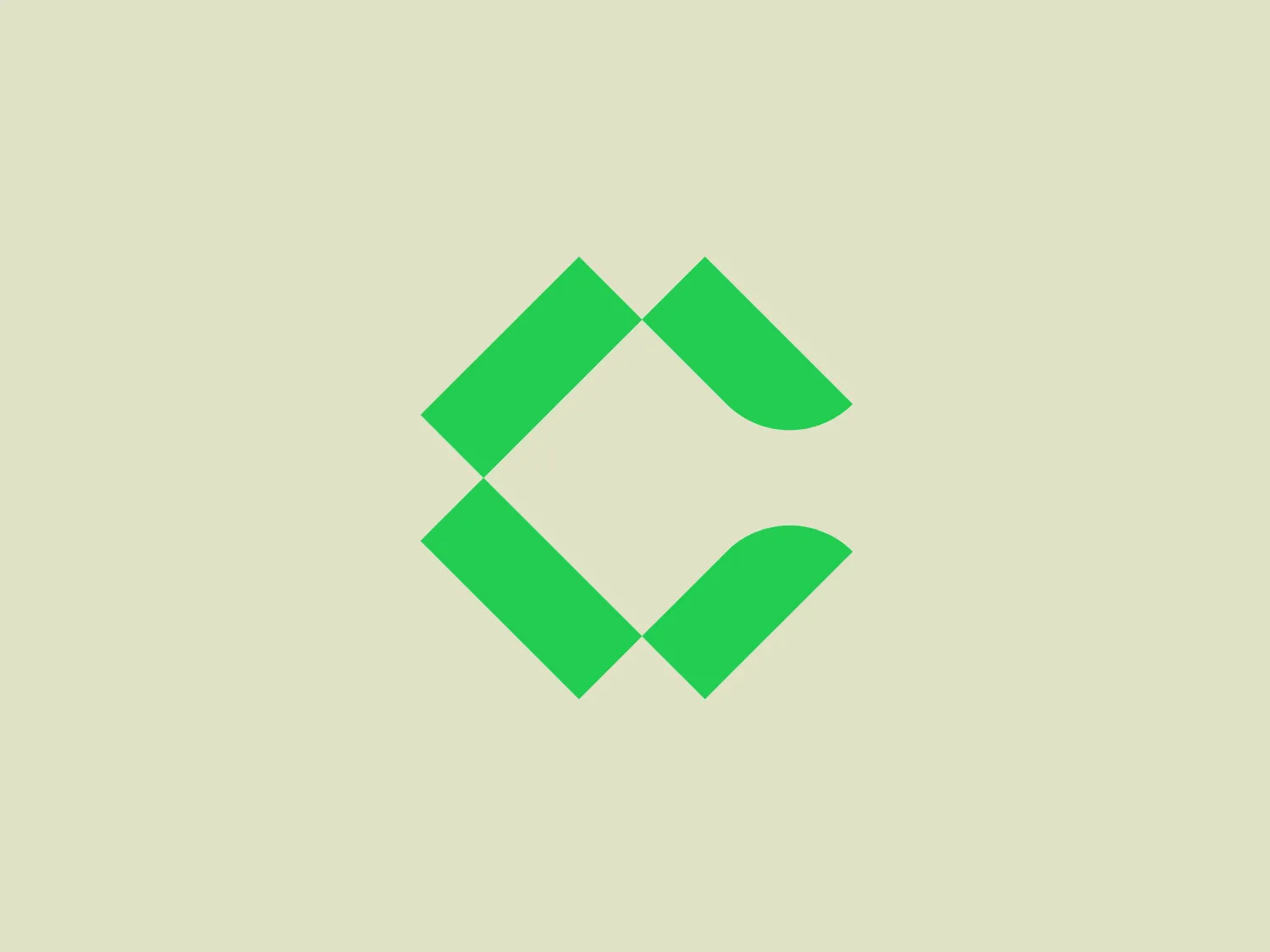 The Ceffu logo consists of four symmetrical, leaf-shaped figures in a bold green color, arranged in a pinwheel-like formation with a square-like overall geometry. The design aesthetic is modern and minimalistic, using negative space to create the illusion of a central square void. The curvature of the leaf shapes suggests dynamism and natural growth, while the precise arrangement conveys stability and structure. The simplicity of the design makes it versatile and easily recognizable.